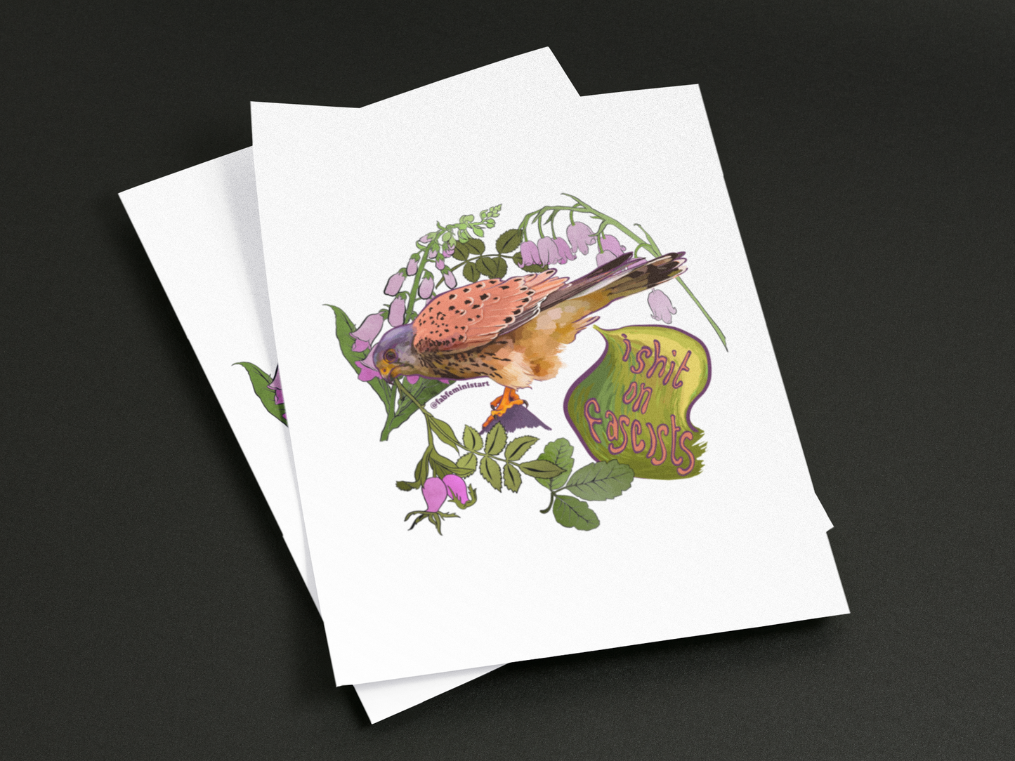 I Shit On Fascists: Feminist Art Print