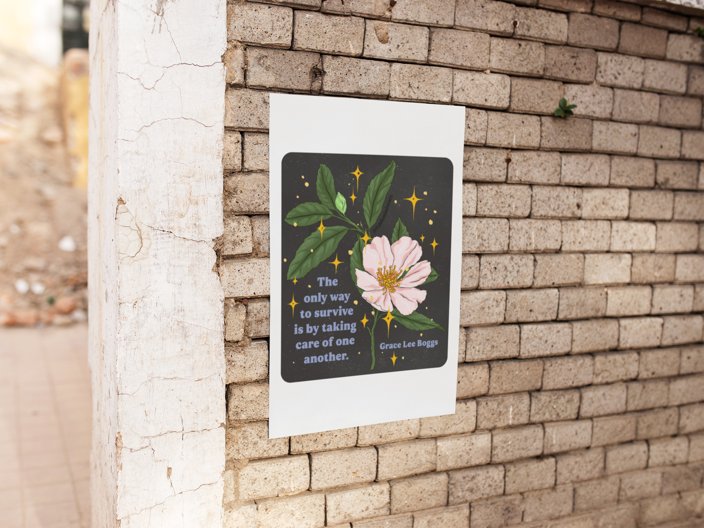The only way to survive is by taking care of one another, Grace Lee Boggs: Feminist Print