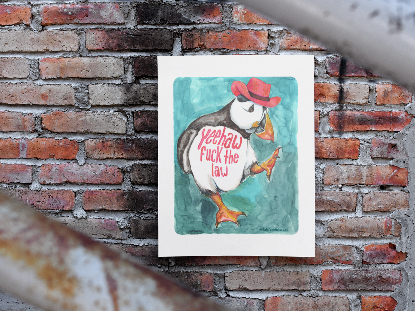 Feminist Print: Yeehaw F*ck The Law
