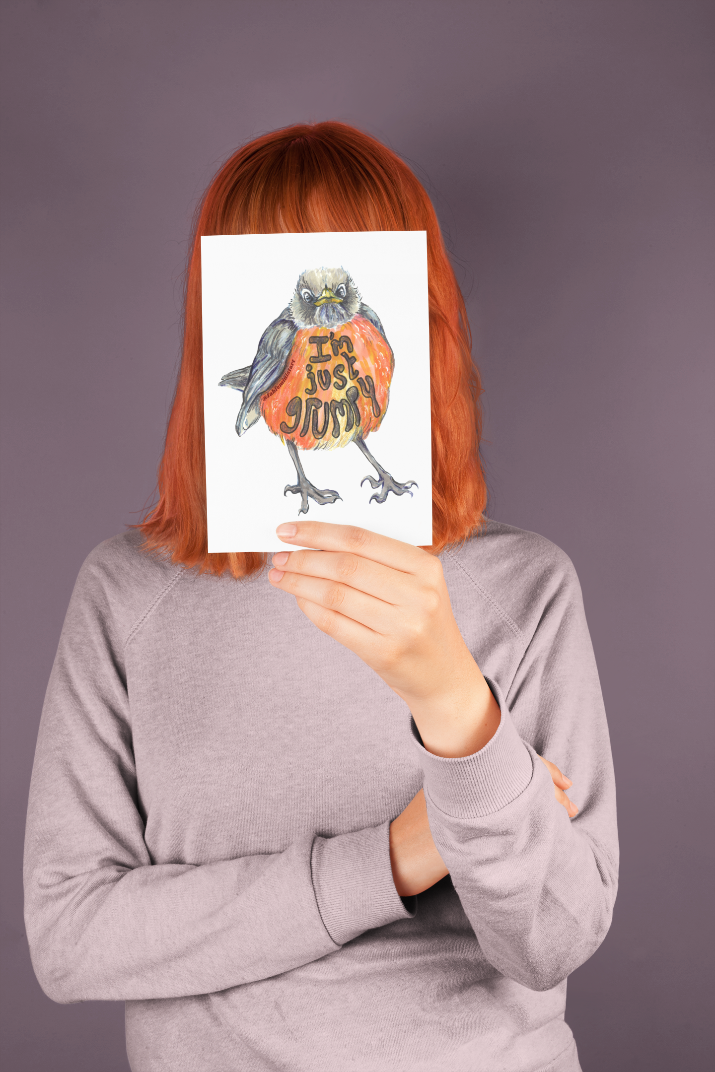 I'm Just Grumpy: Mental Health Art Print