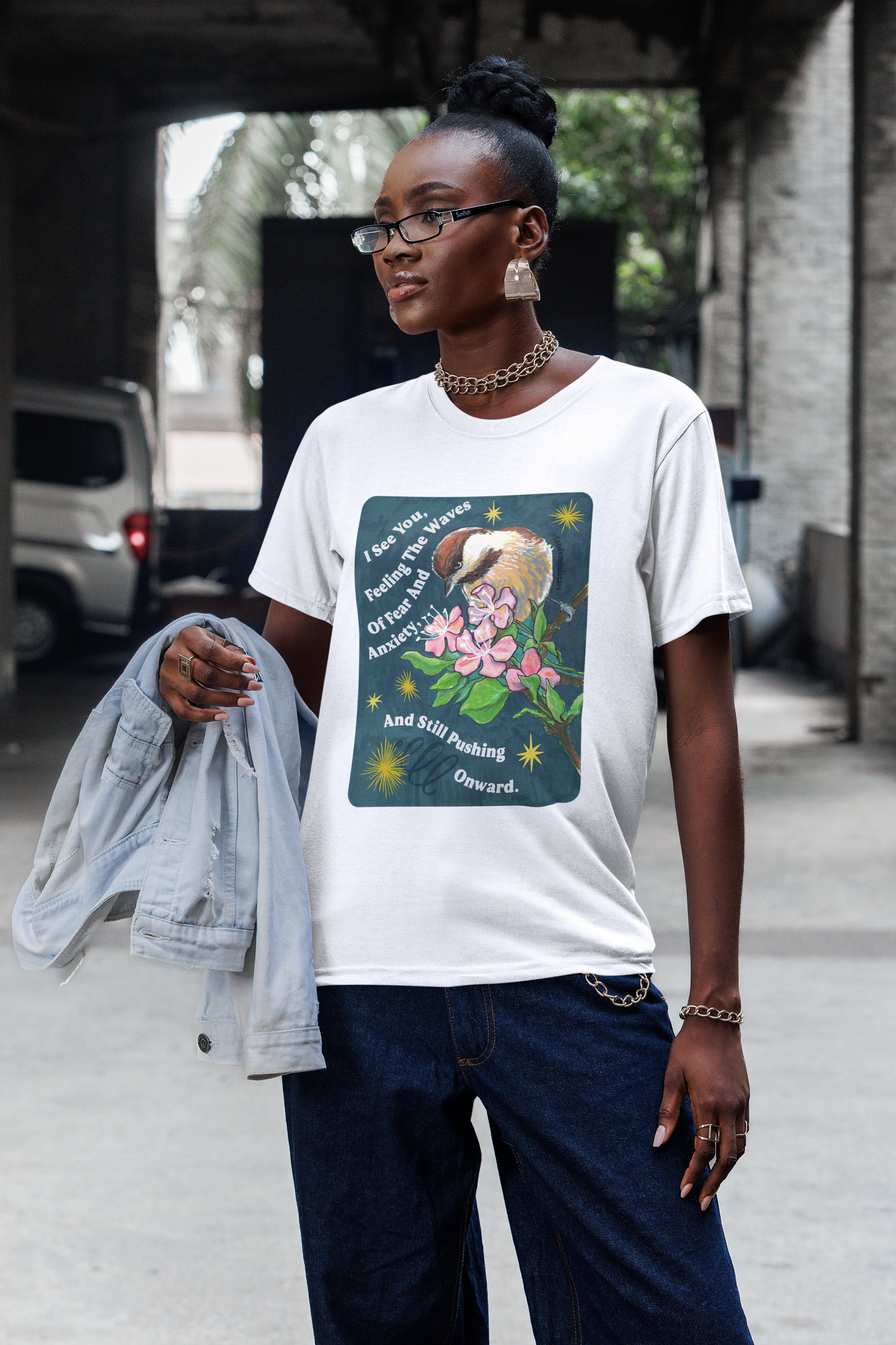 I See You Feeling The Waves Of Fear And Anxiety And Still Pushing Onward: Mental Health Shirt