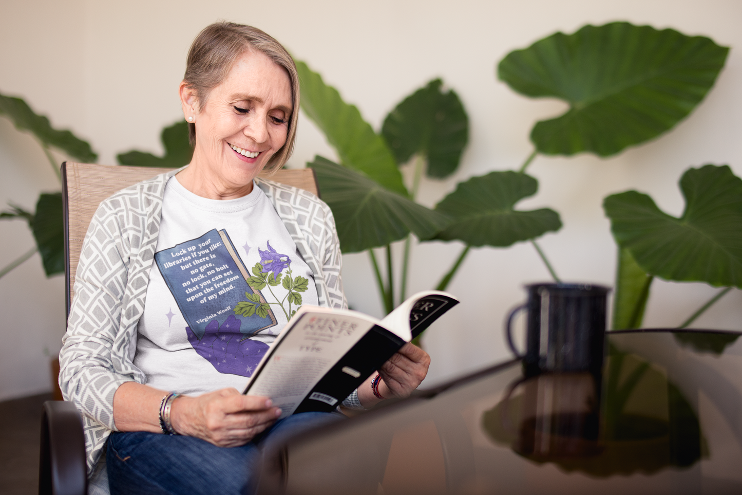 Lock up your libraries if you like; but there is no gate, no lock, no bolt that you can set upon the freedom of my mind, Virginia Woolf: Feminist Shirt