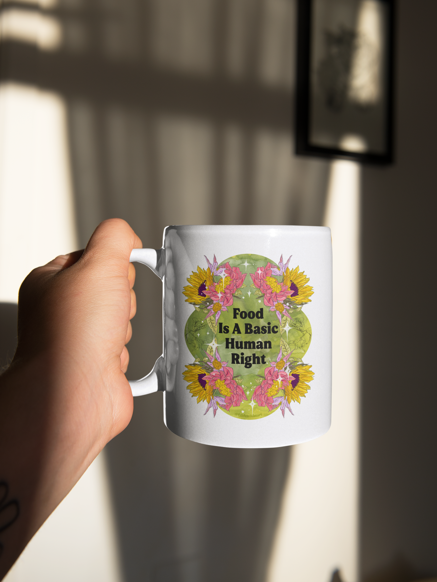 Food Is A Basic Human Right: Feminist Mug