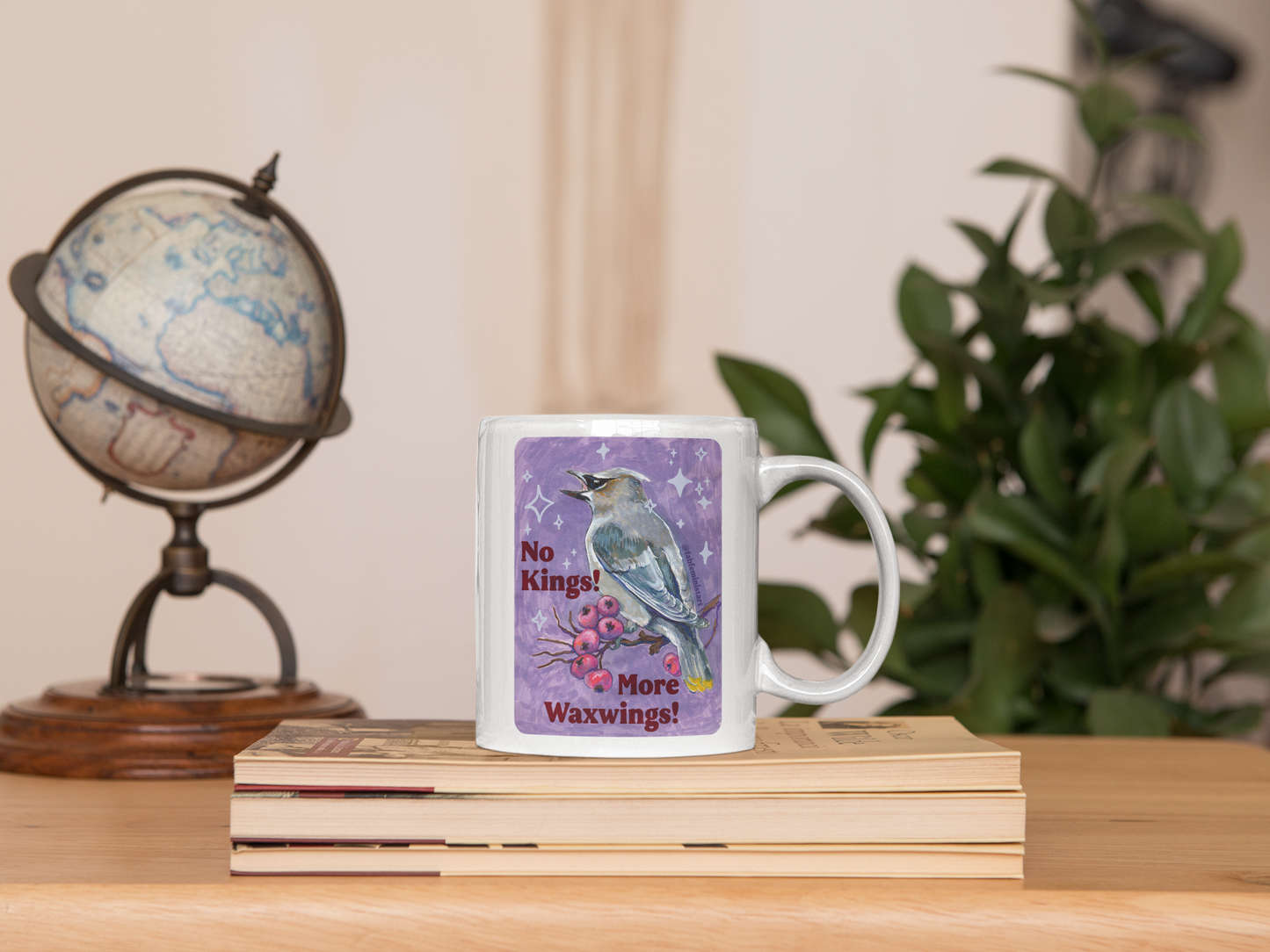 No Kings! More Waxwings: Feminist Mug
