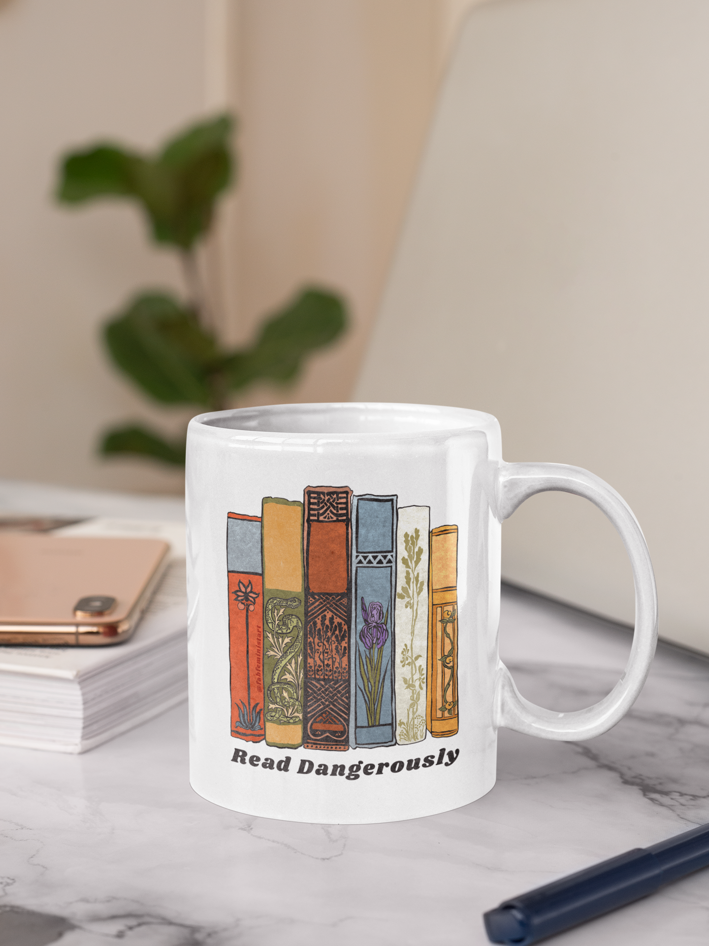 Read Dangerously: Book Lover Mug