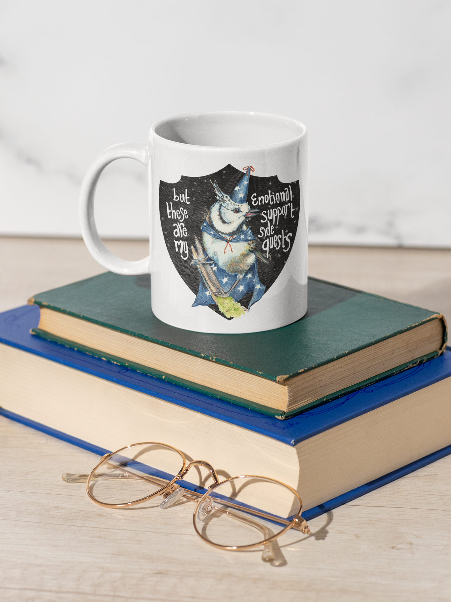 But these are my emotional support side quests: Mental Health Mug