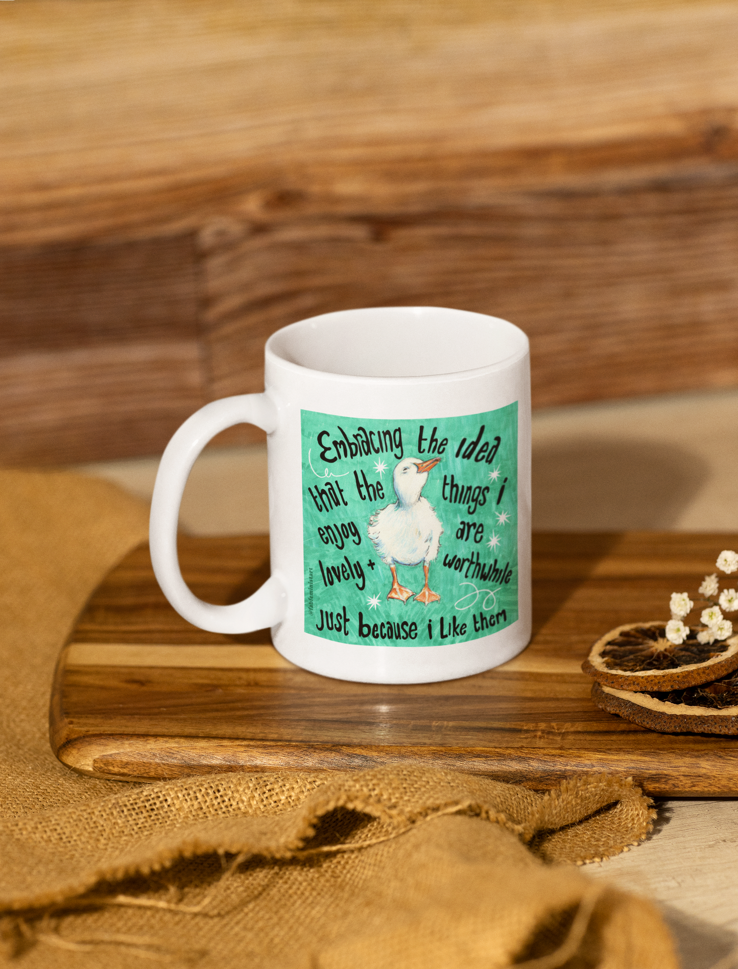 Embracing the idea that the things i enjoy are lovely and worthwhile just because i like them: Mental Health Mug