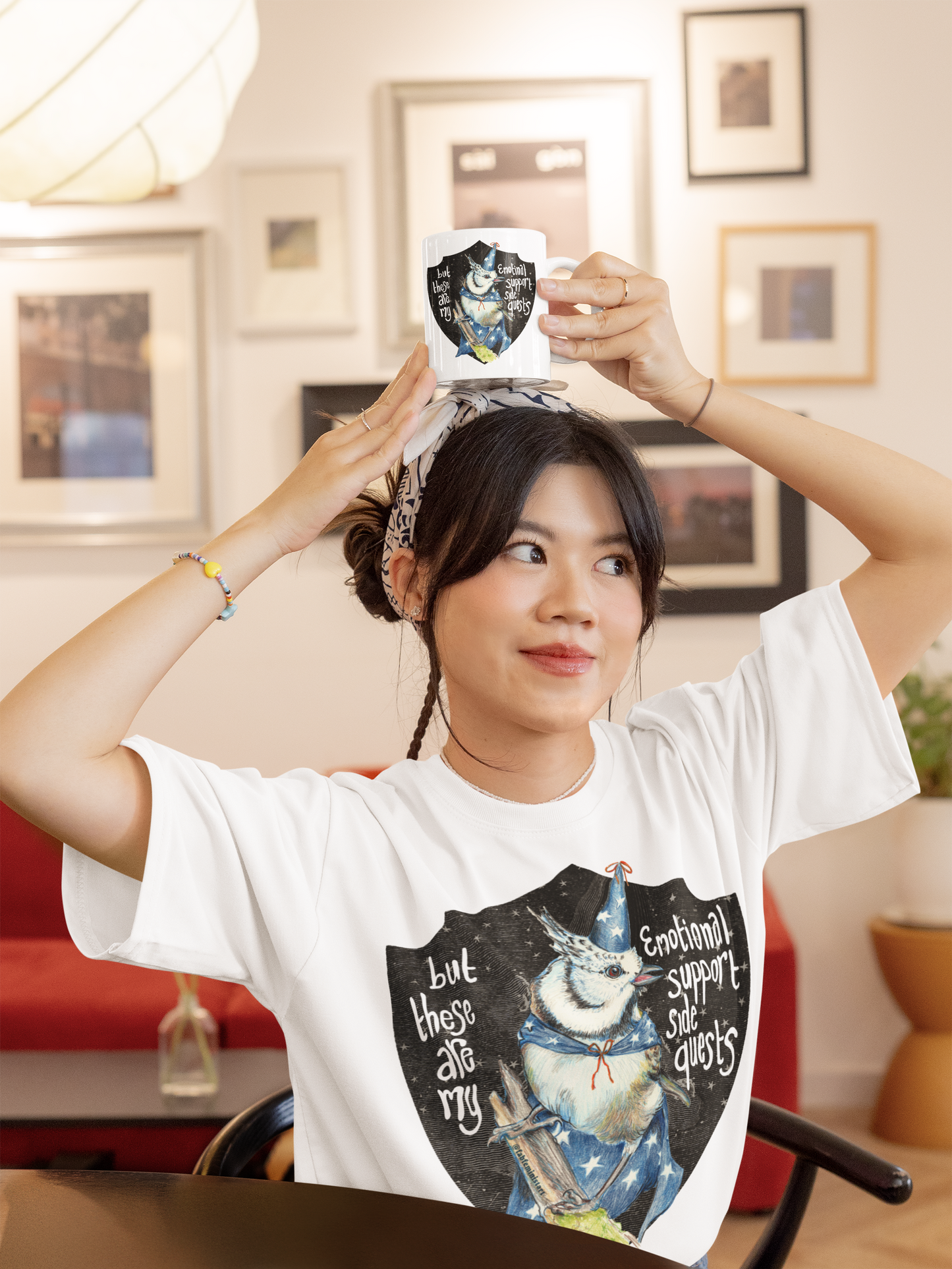 But these are my emotional support side quests: Mental Health Shirt