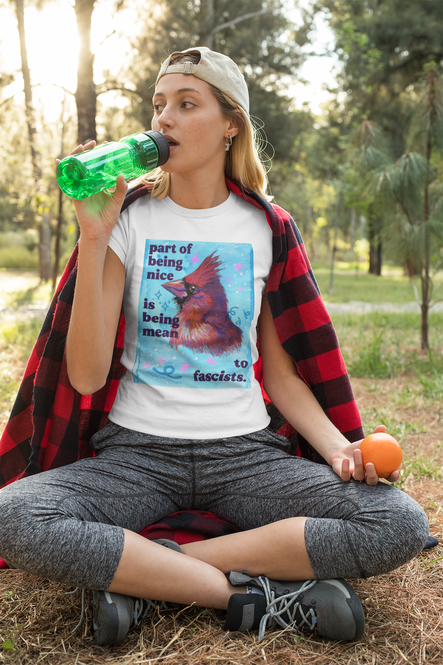 Part of Being Nice is Being Mean to Fascists: feminist shirt