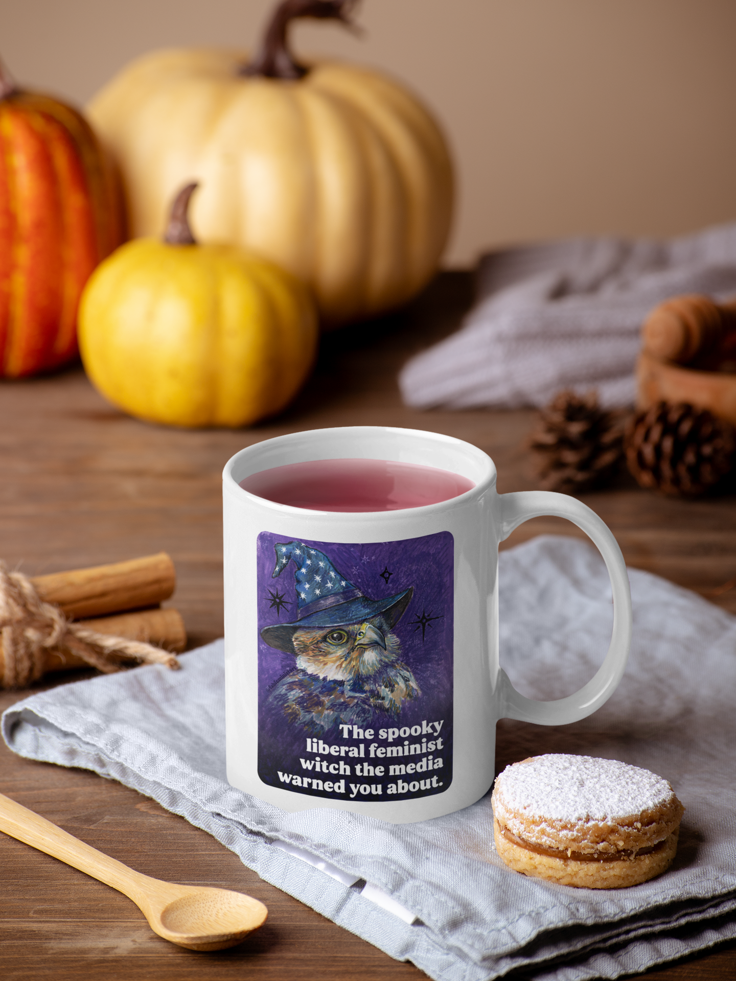 The spooky liberal feminist witch the media warned you about: feminist mug