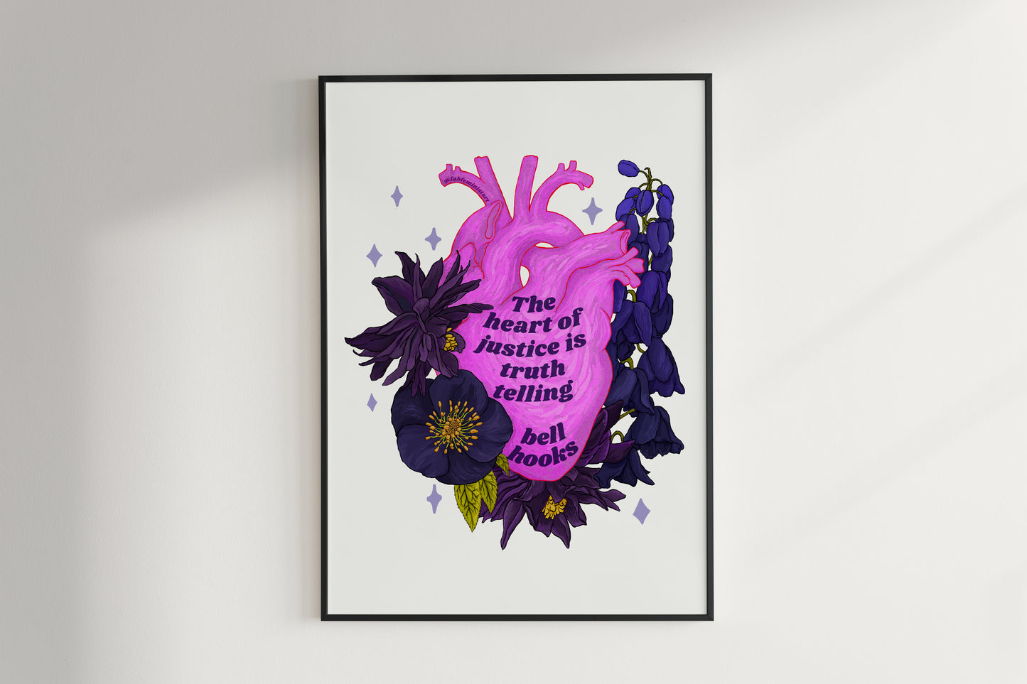 The Heart Of Justice Is Truth Telling, bell hooks: Feminist Art Print