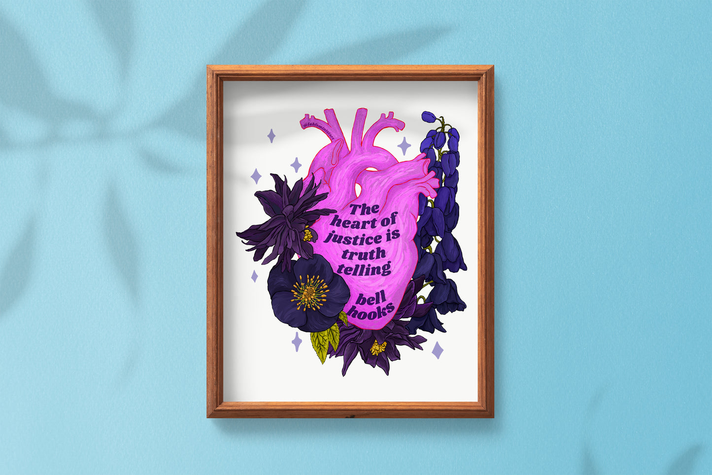 The Heart Of Justice Is Truth Telling, bell hooks: Feminist Art Print