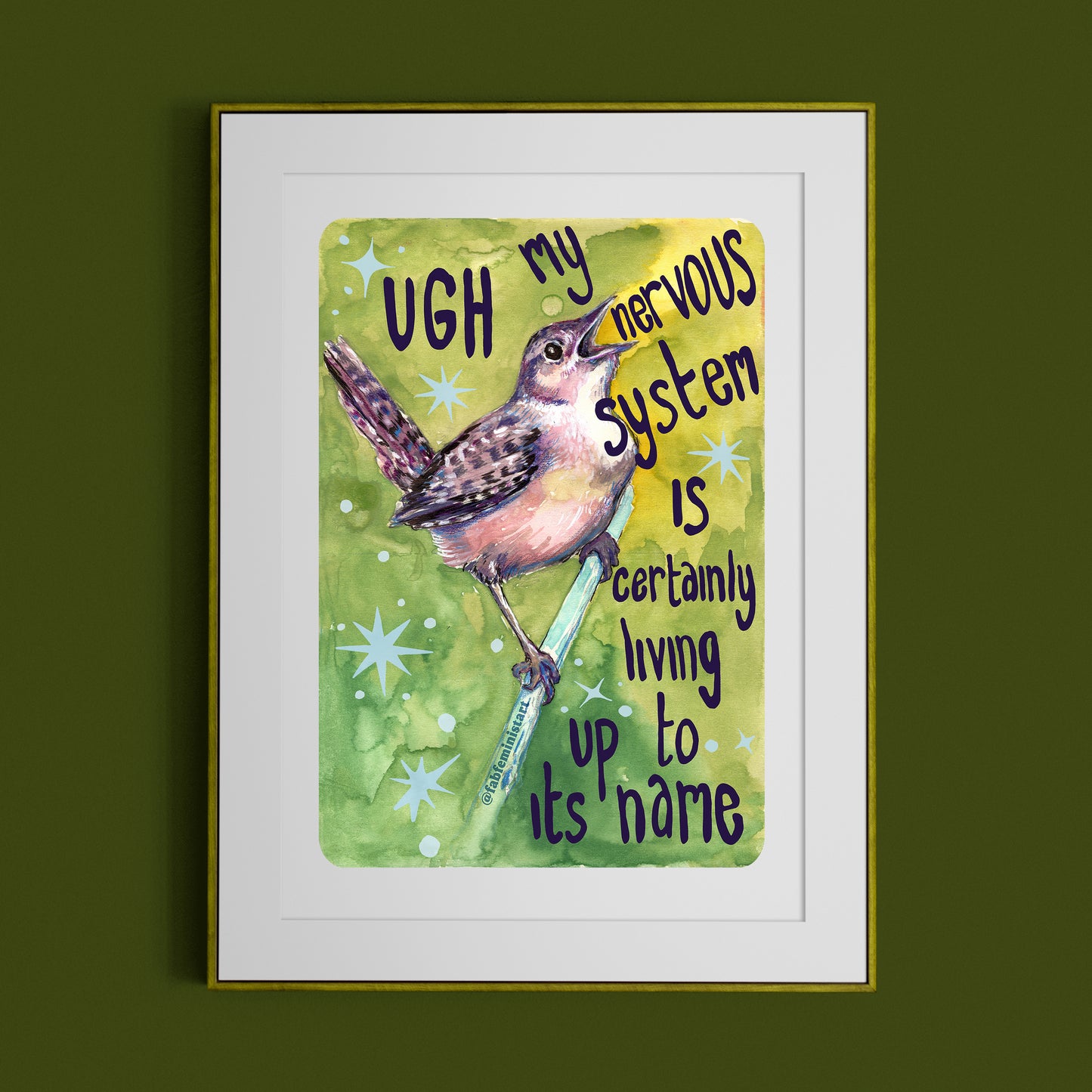 UGH my nervous system is living up to its name: Mental Health Art Print