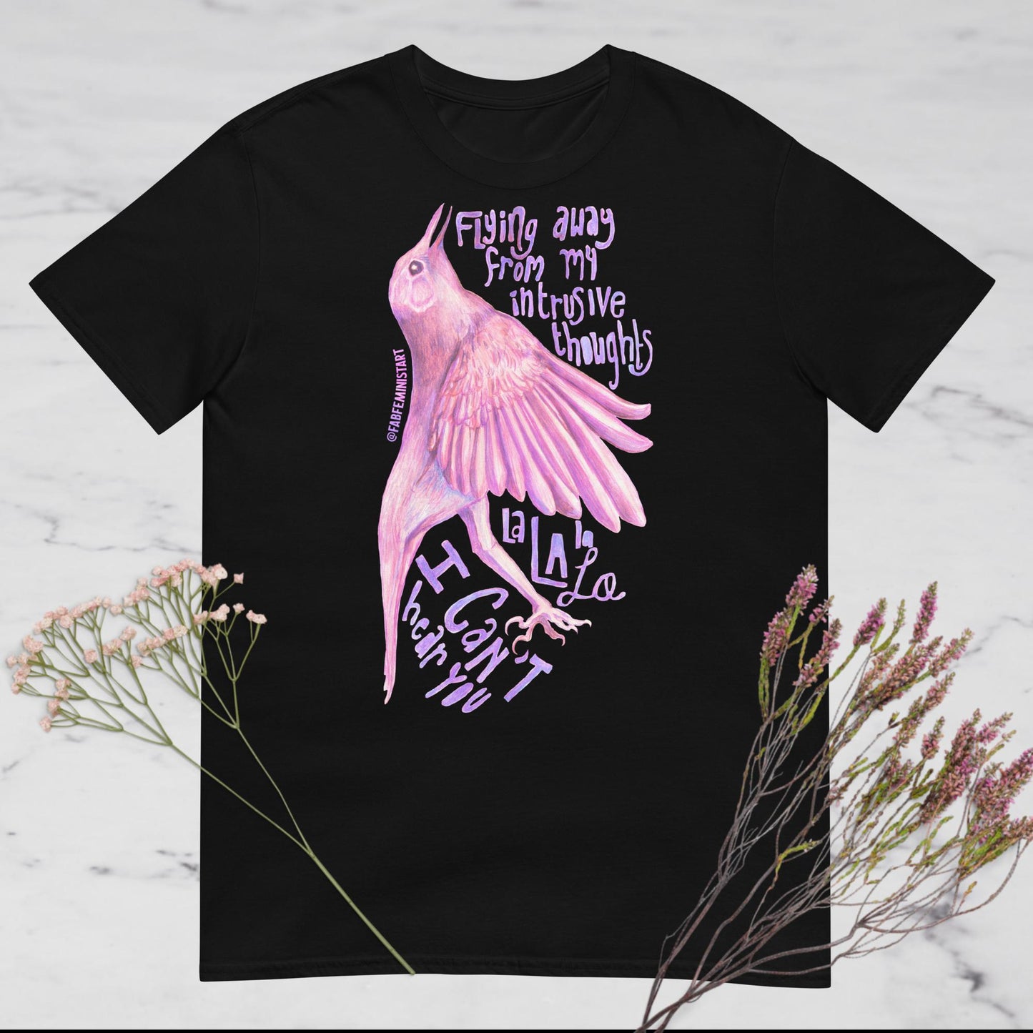 Flying Away From My Intrusive Thoughts: Mental Health Shirt