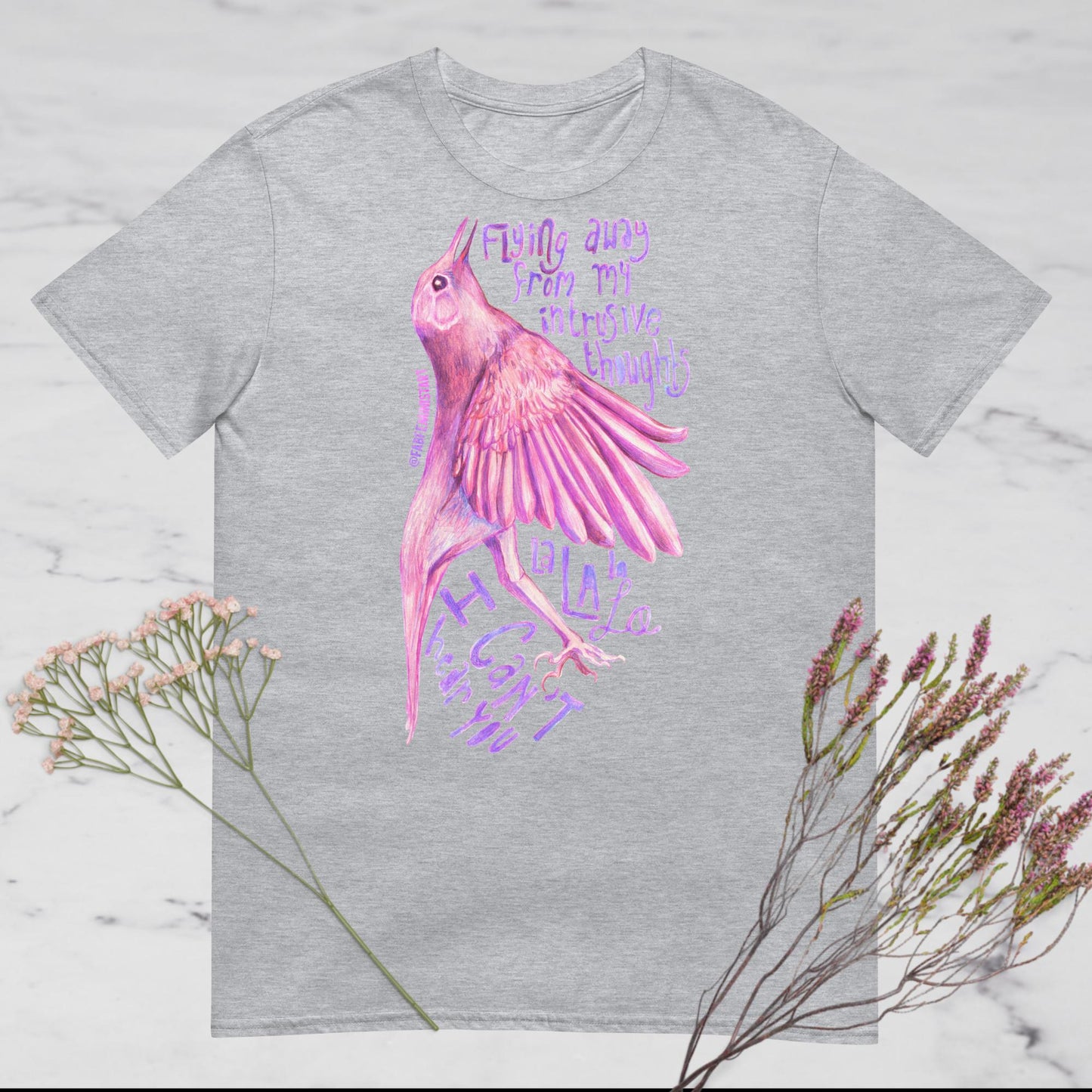 Flying Away From My Intrusive Thoughts: Mental Health Shirt