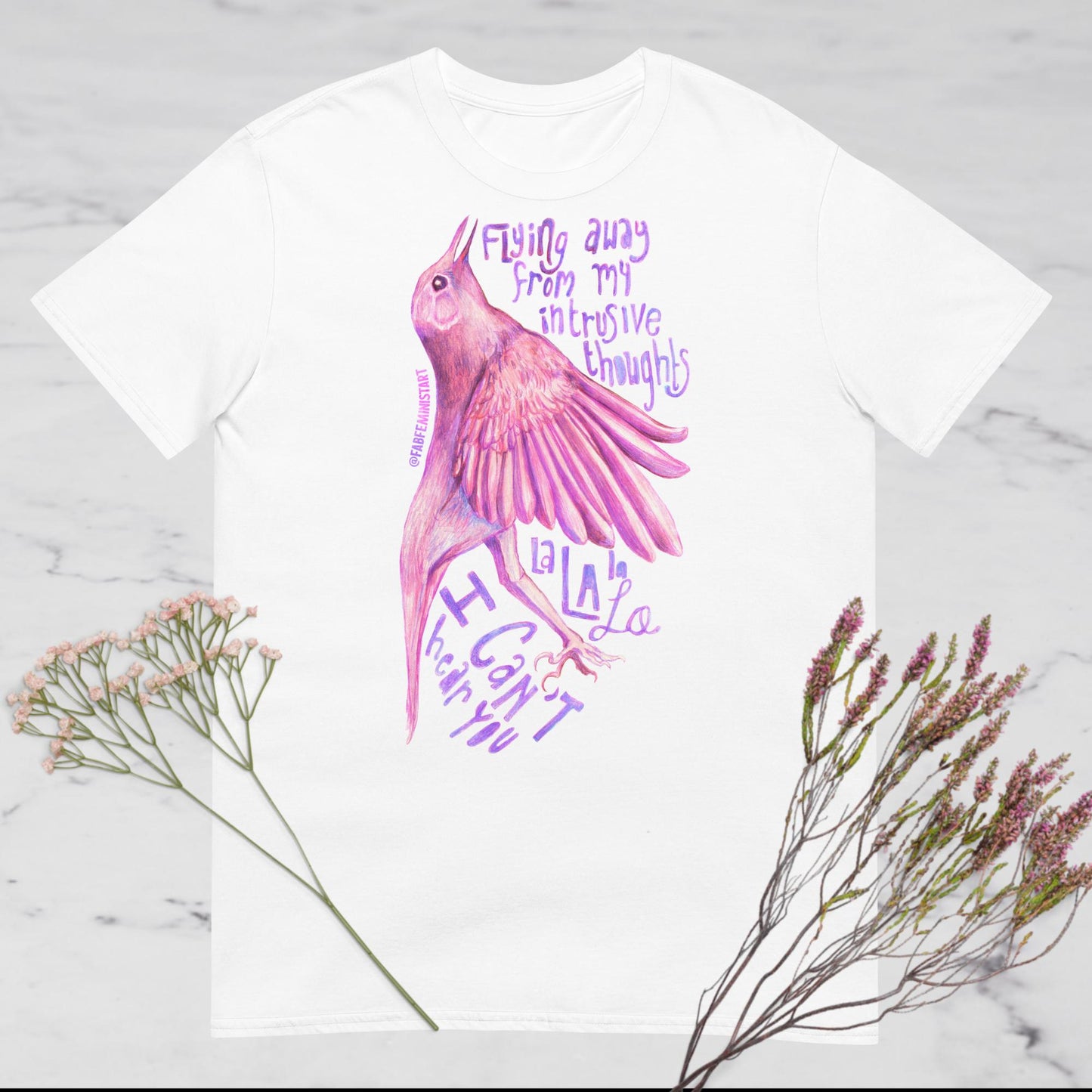 Flying Away From My Intrusive Thoughts: Mental Health Shirt