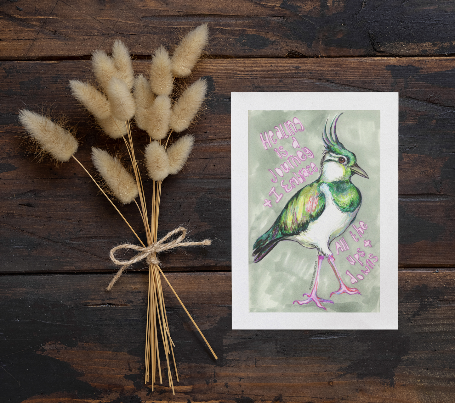 Healing Is A Journey And I Embrace The Ups And Downs: Mental Health Art Print