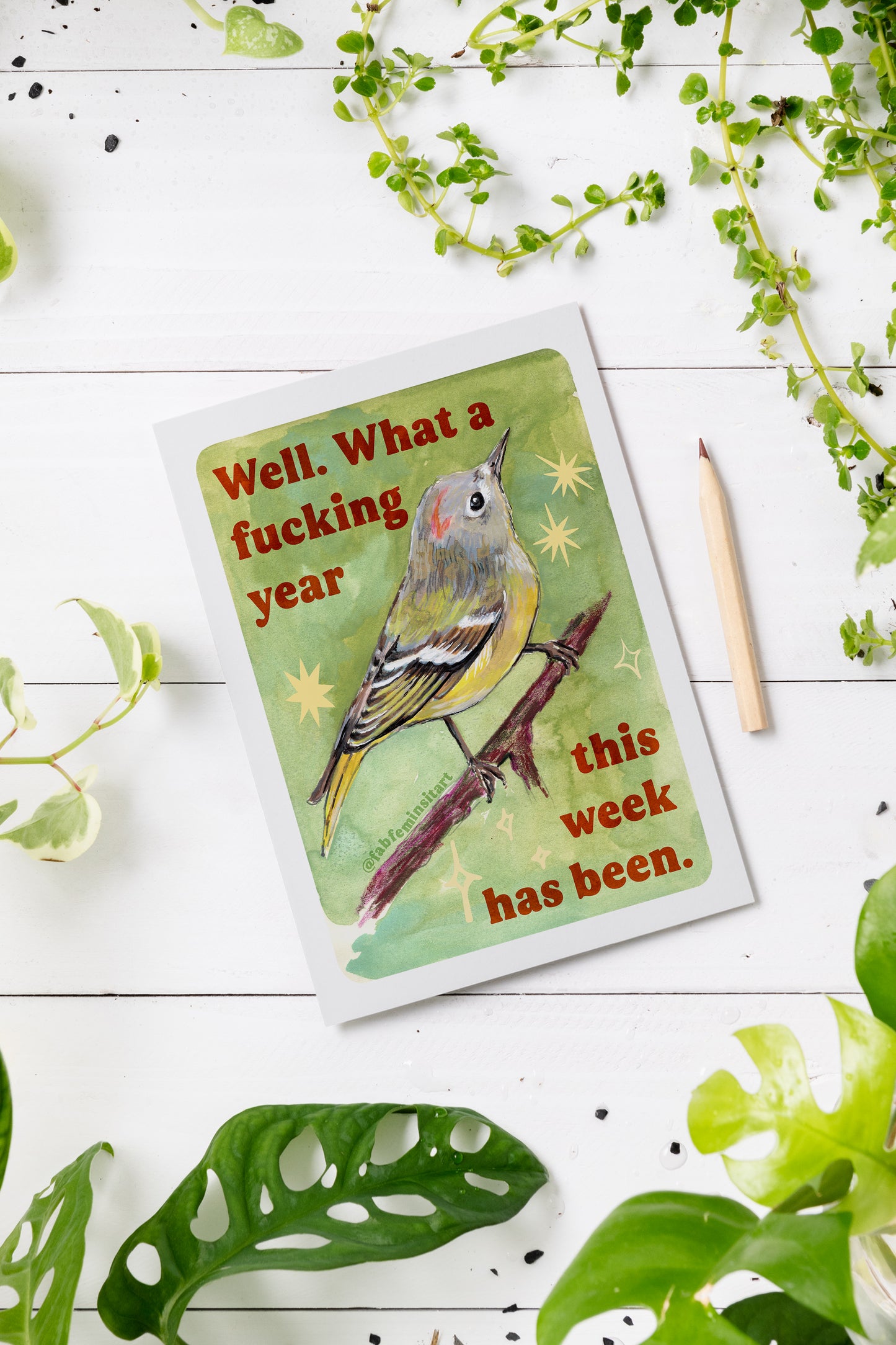 Well What a fucking year this week has been: Mental Health Art Print