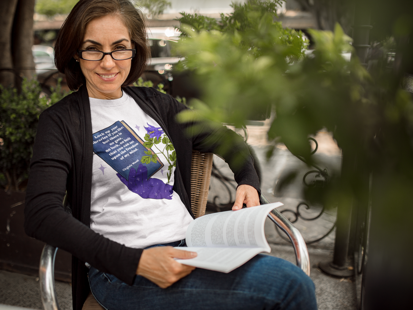 Lock up your libraries if you like; but there is no gate, no lock, no bolt that you can set upon the freedom of my mind, Virginia Woolf: Feminist Shirt