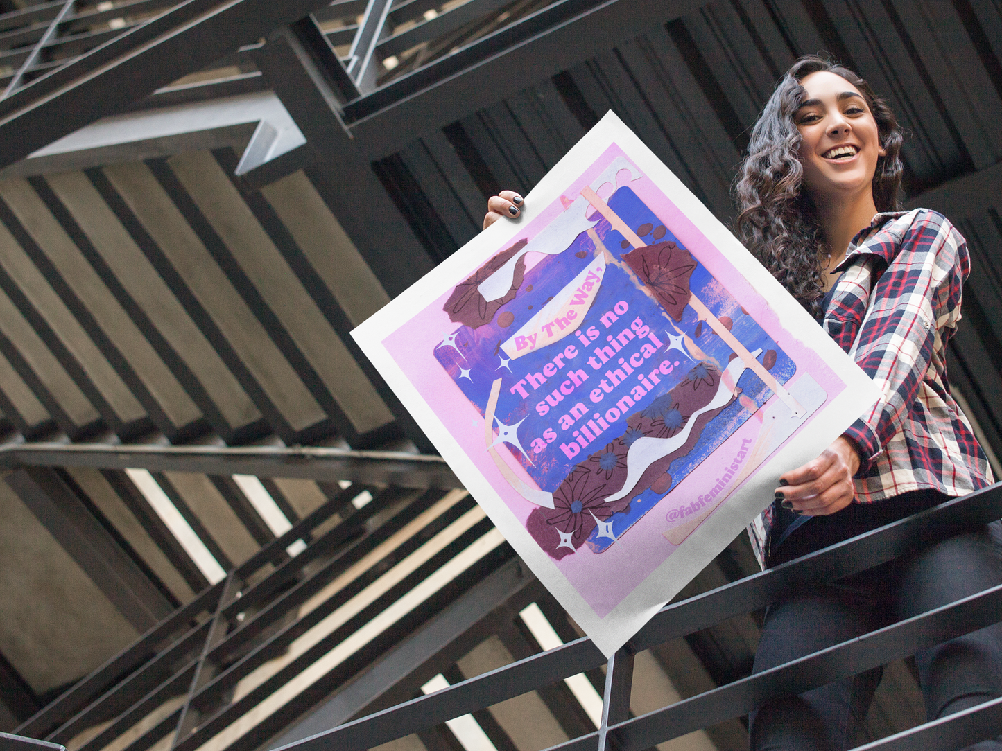 By the way, there is no such thing as an ethical billionaire: Feminist Art Print