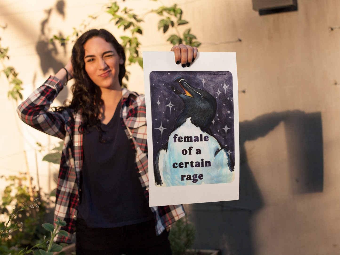 Female of a certain rage: feminist art print