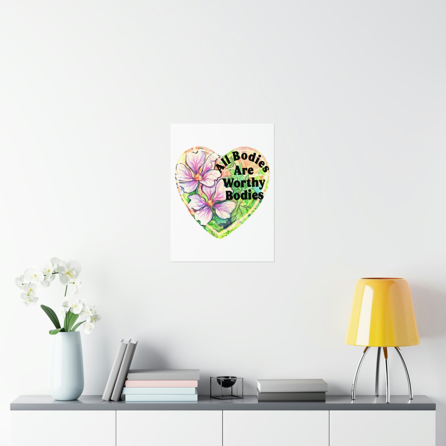 All Bodies Are Worthy Bodies: Feminist Art Print