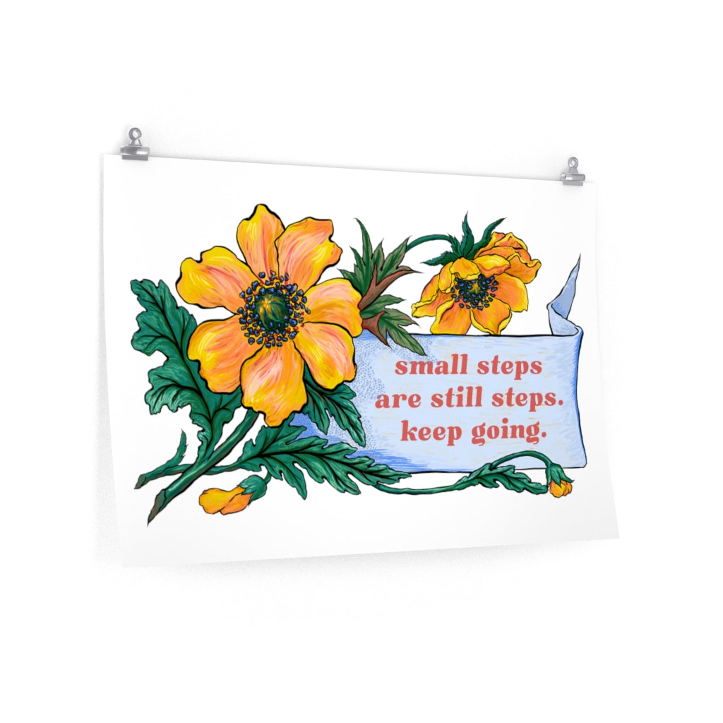 Small Steps Are Still Steps Keep Going: Mental Health Print