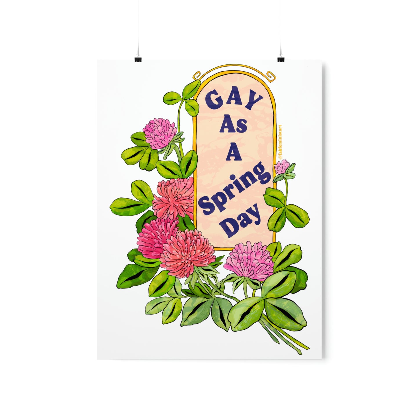Gay As A Spring Day: Gay Pride Poster