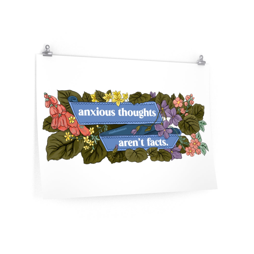 Anxious Thoughts Aren't Facts: Mental Health Print