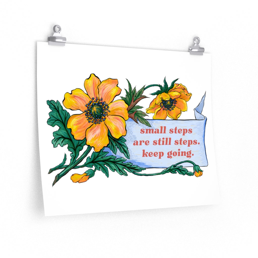 Small Steps Are Still Steps Keep Going: Mental Health Print