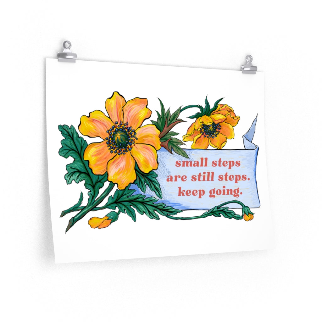 Small Steps Are Still Steps Keep Going: Mental Health Print