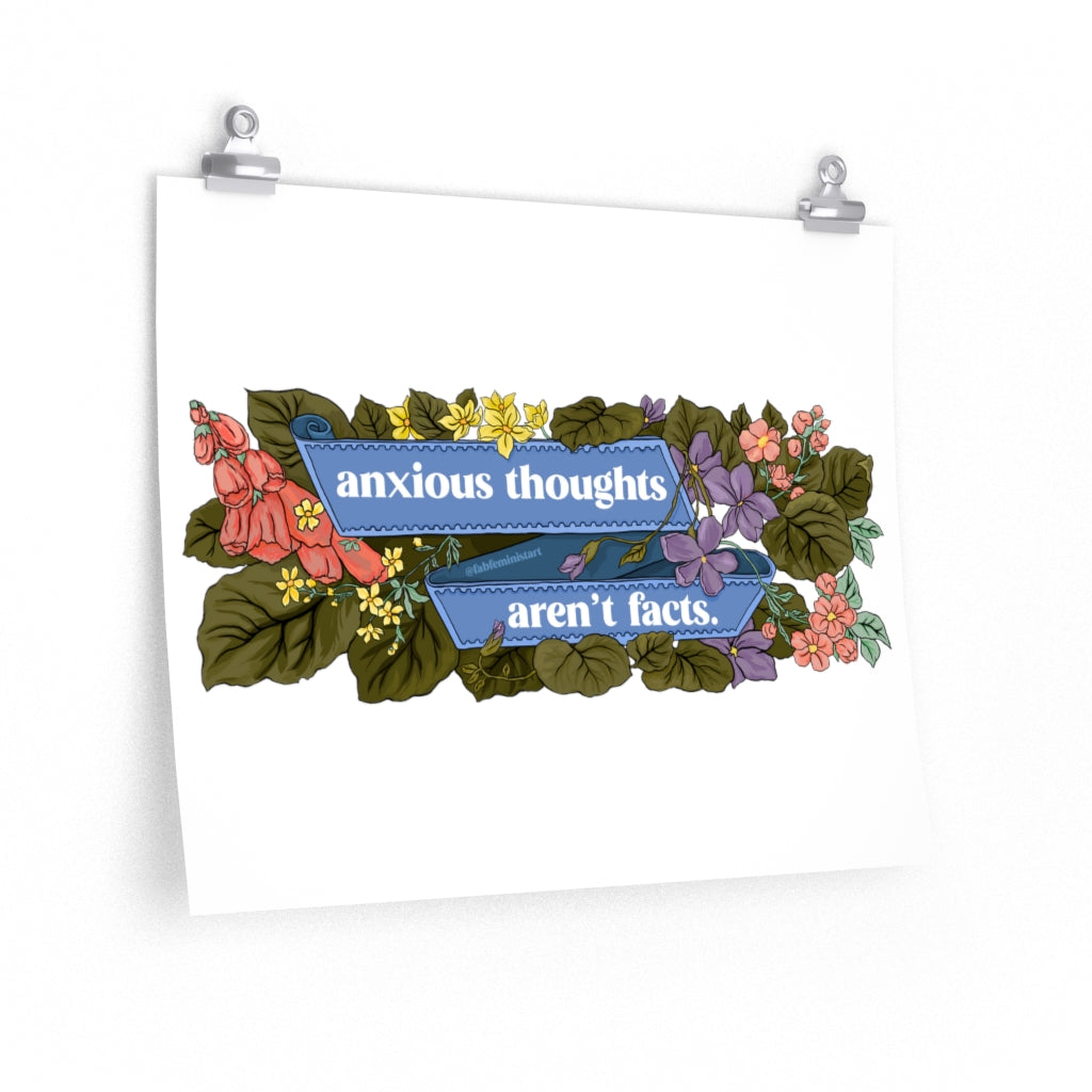 Anxious Thoughts Aren't Facts: Mental Health Print