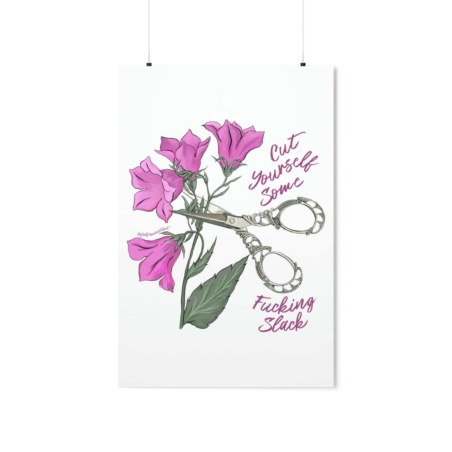 Cut Yourself Some Fucking Slack: Mental Health Print
