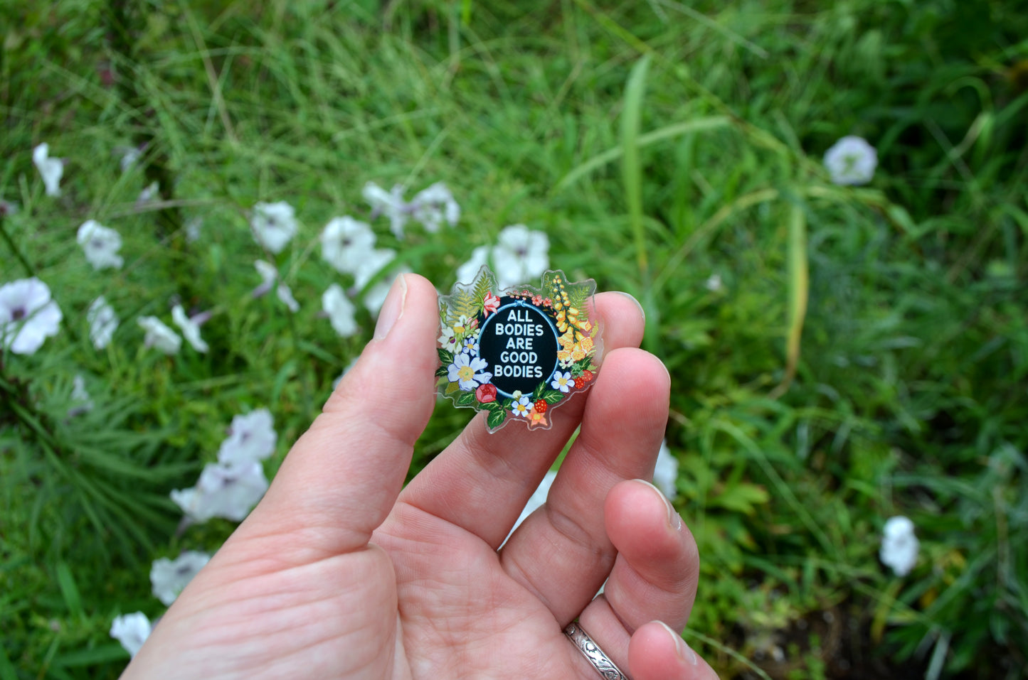 All Bodies Are Good Bodies: Feminist Pin