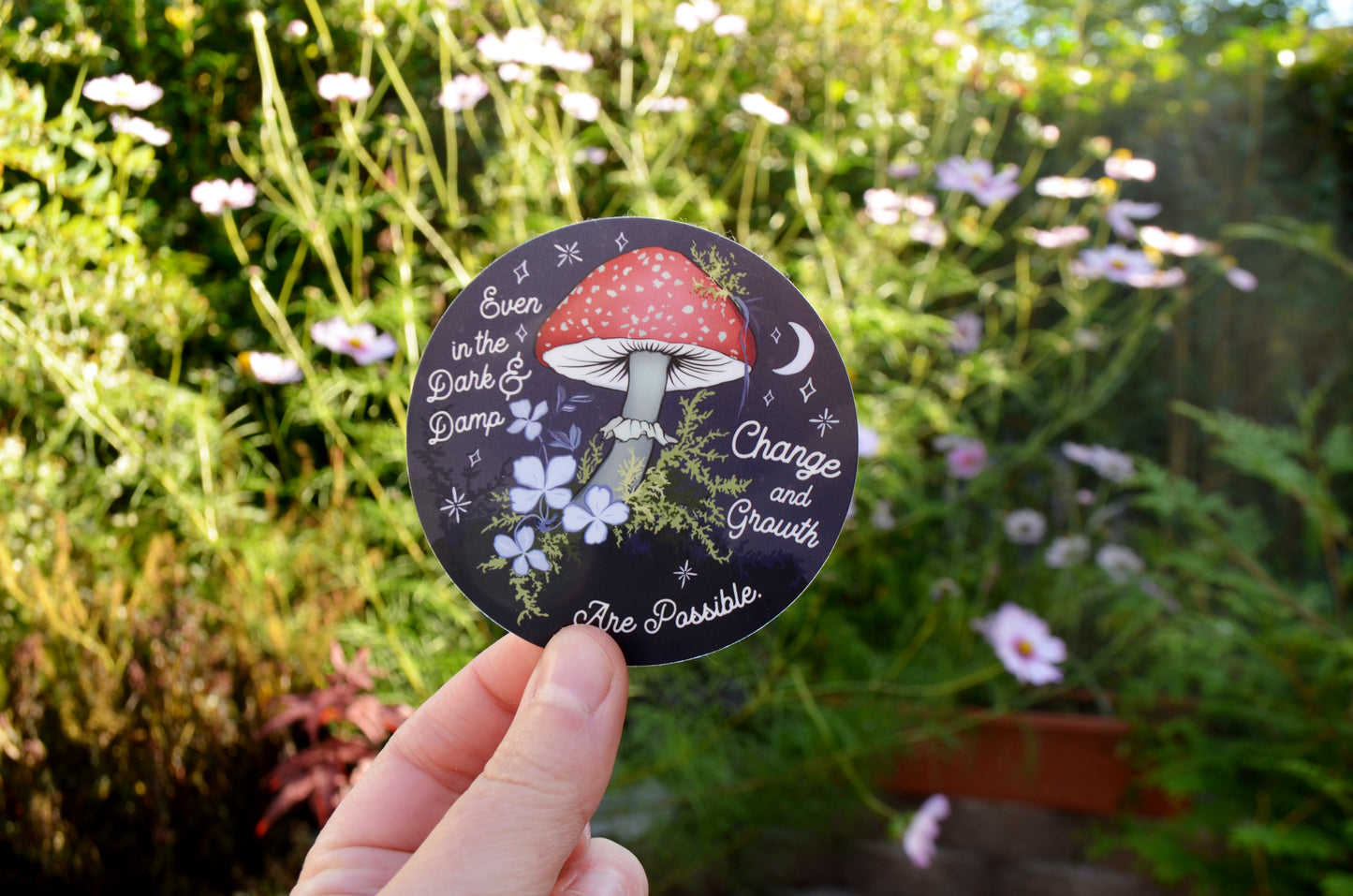 Even In The Dark And Damp Change And Growth Are Possible : Self Care Laptop Sticker