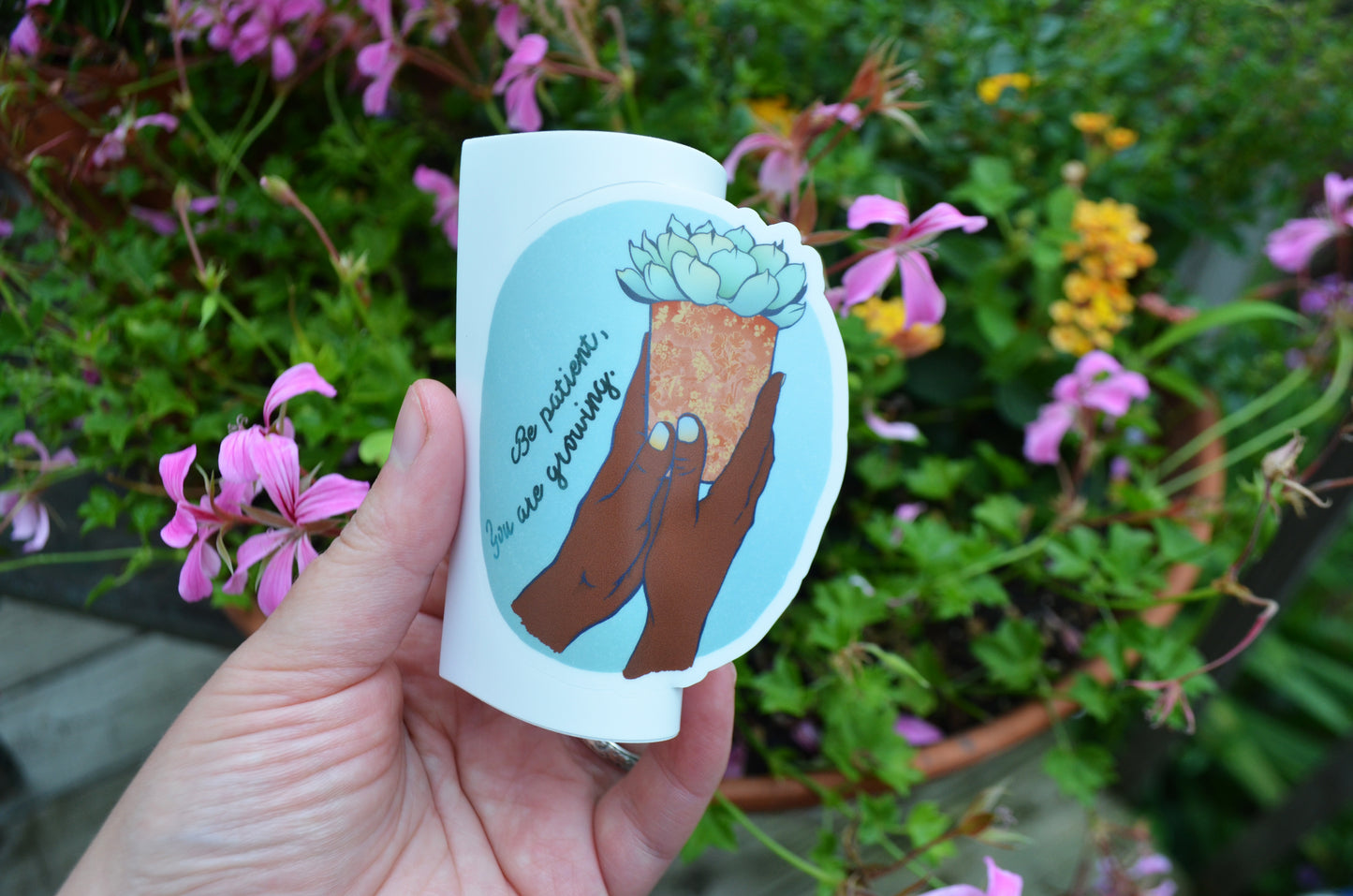 Be Patient You Are Growing: Self Care Laptop Sticker
