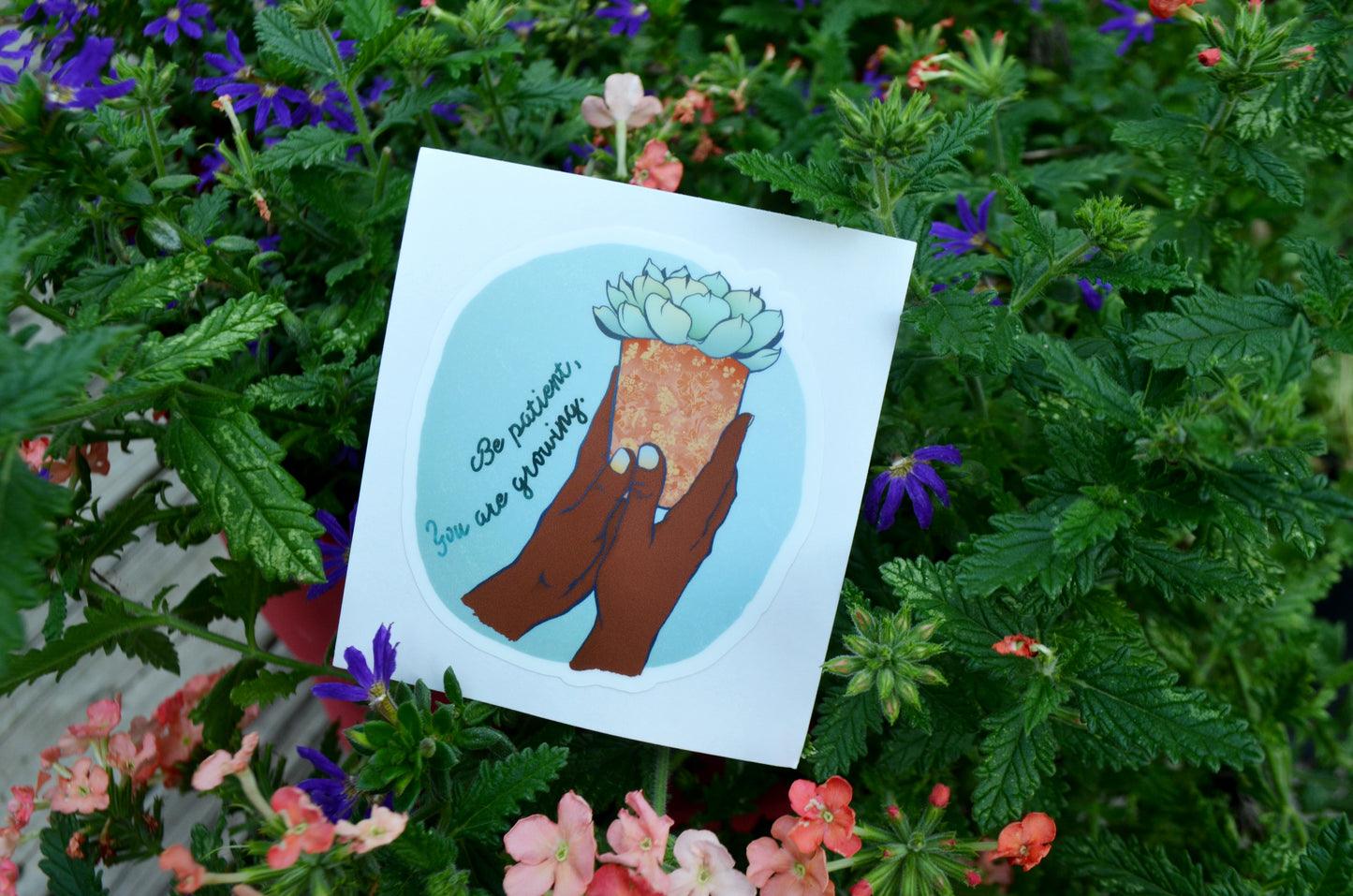 Be Patient You Are Growing: Self Care Laptop Sticker