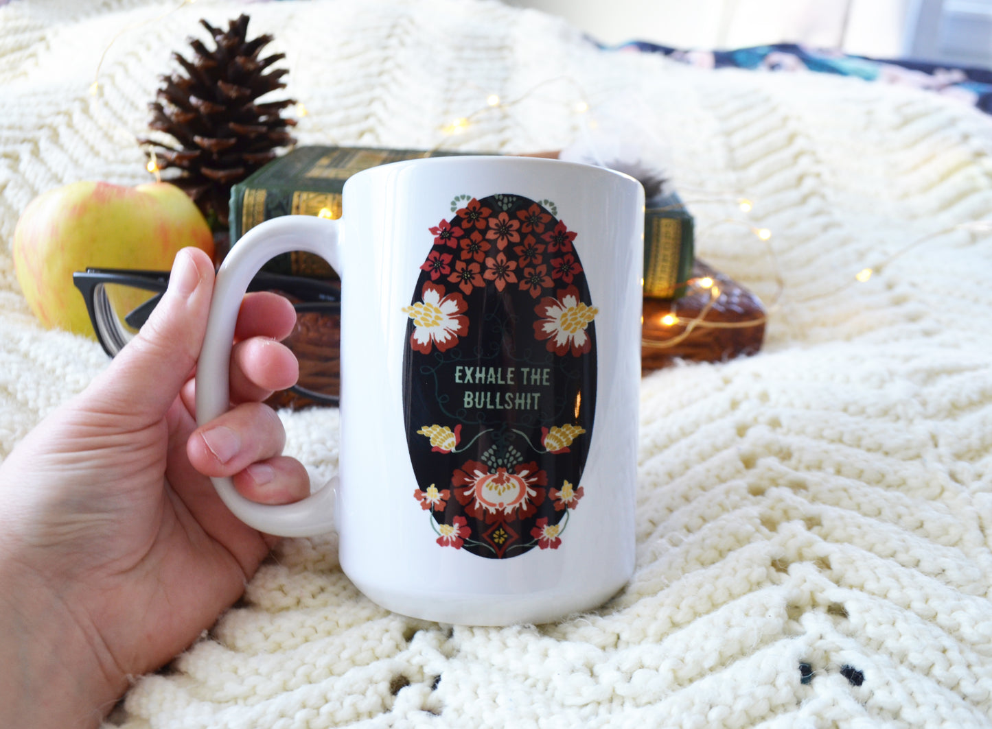 Exhale The Bullshit: Self Care Mug