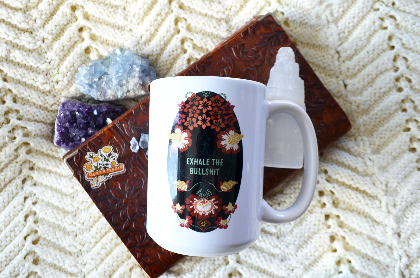 Exhale The Bullshit: Self Care Mug