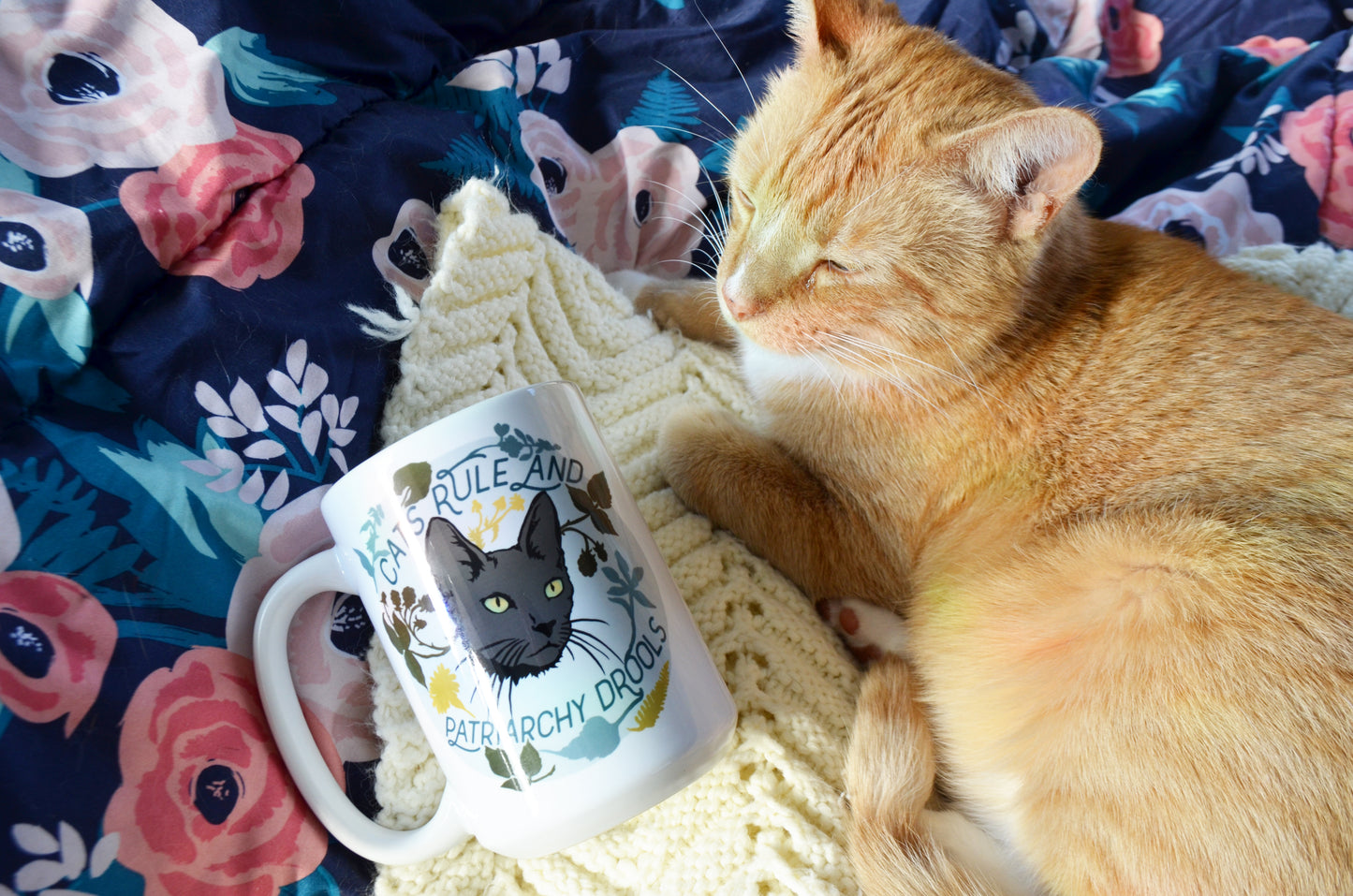 Cats Rule Patriarchy Drool: Feminist Mug