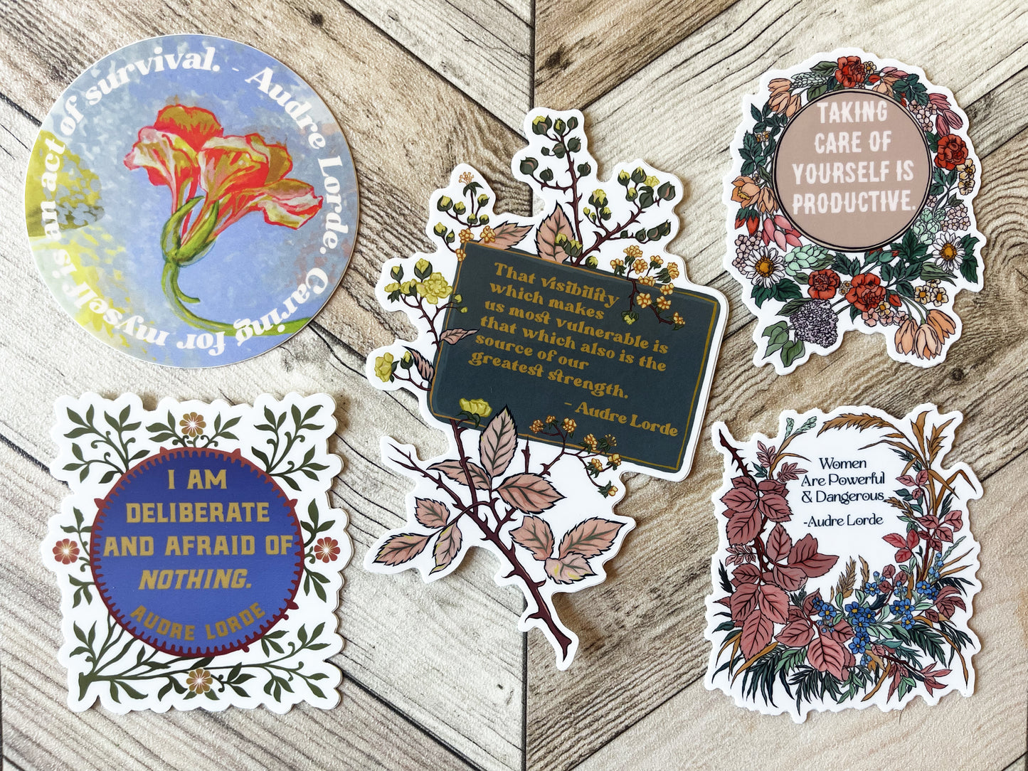 Large Audre Lorde Sticker Pack: Feminist Stickers