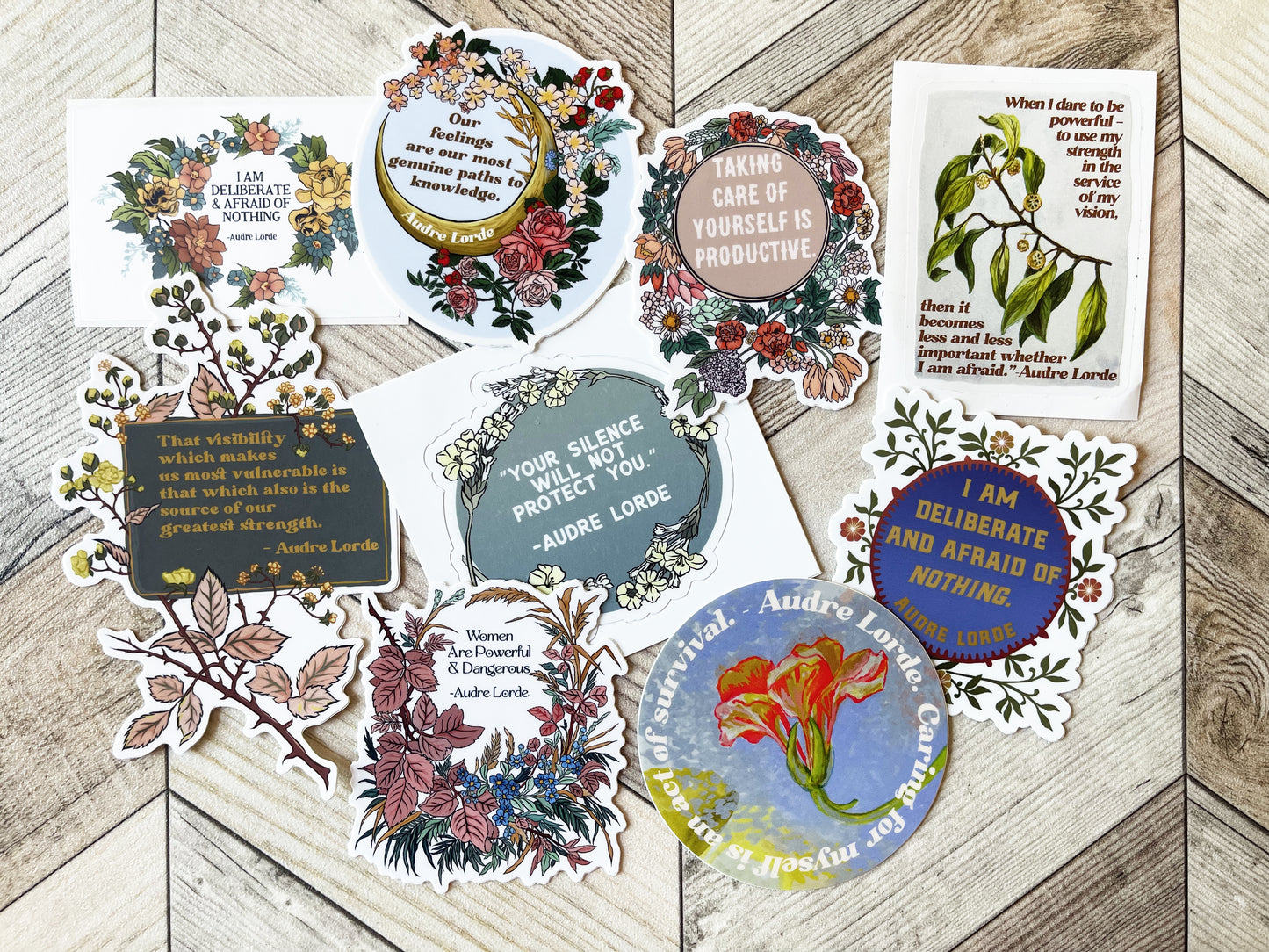 Large Audre Lorde Sticker Pack: Feminist Stickers