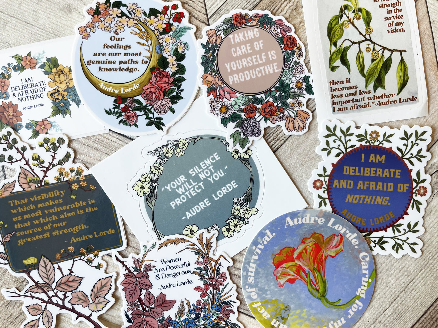 Large Audre Lorde Sticker Pack: Feminist Stickers