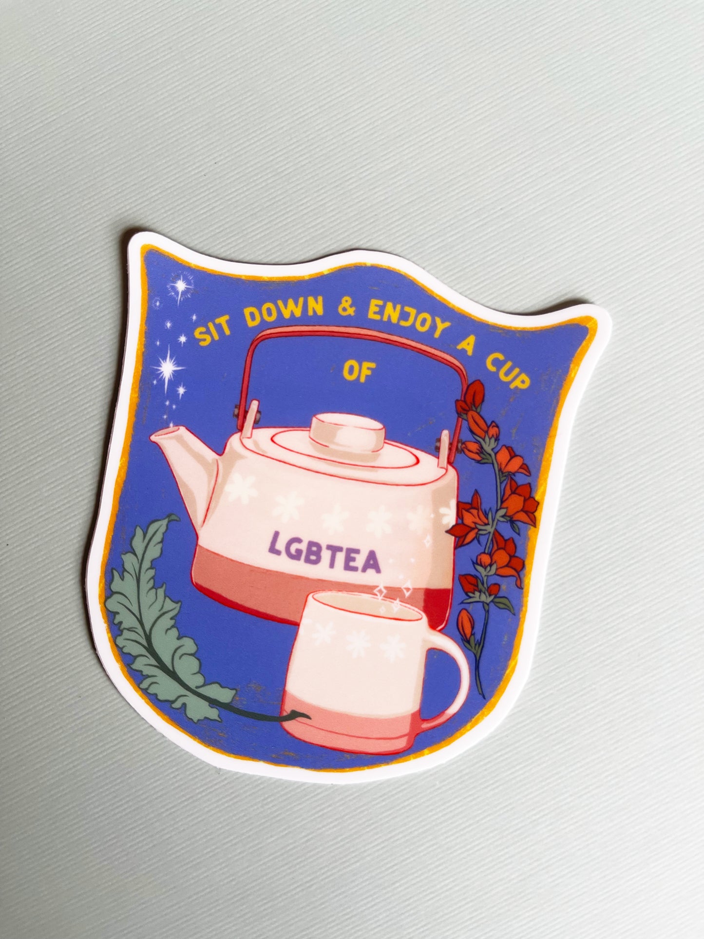 Sit Down and Enjoy A Cup of LGBTea: LGBTQ Sticker