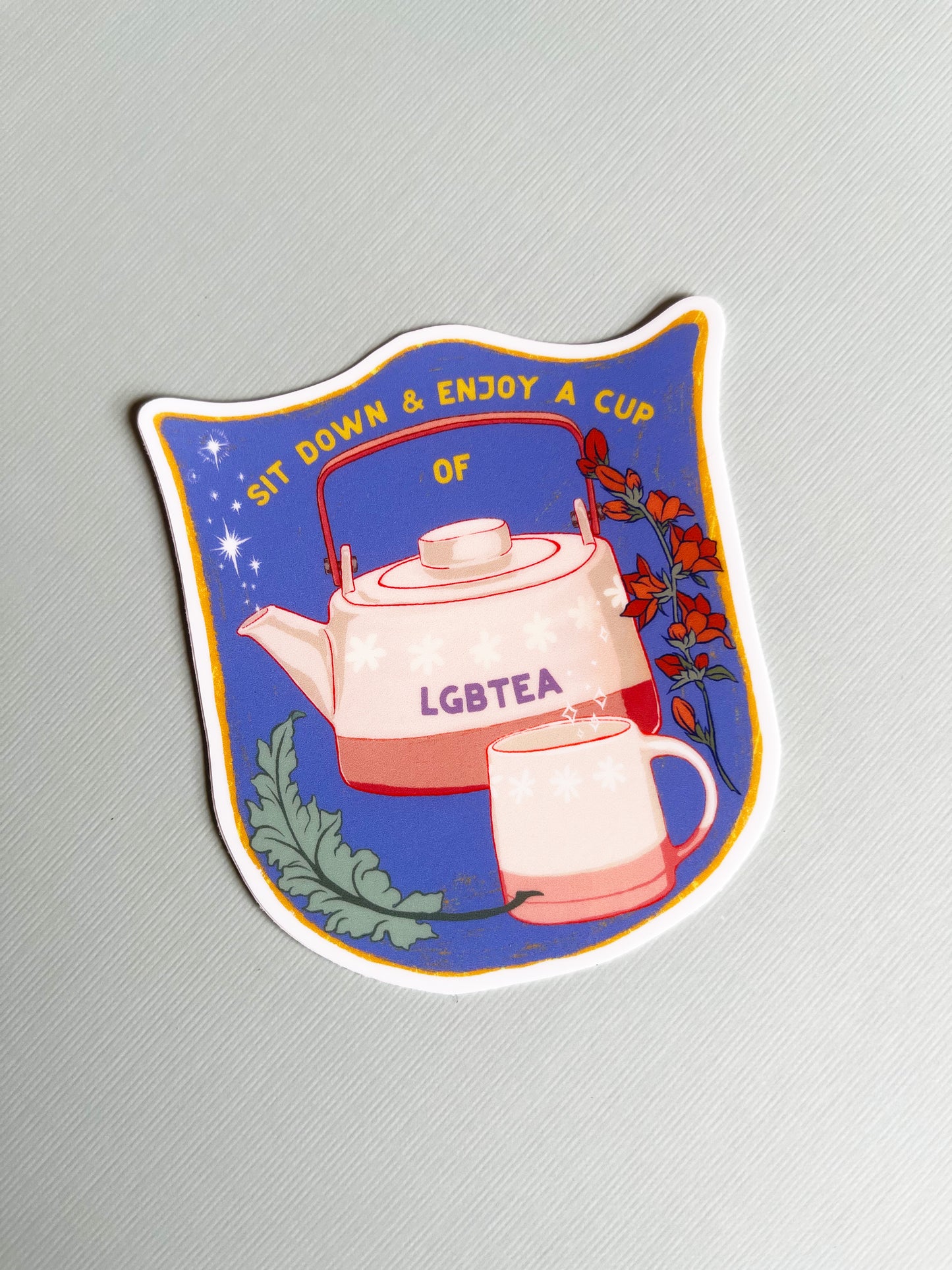 Sit Down and Enjoy A Cup of LGBTea: LGBTQ Sticker