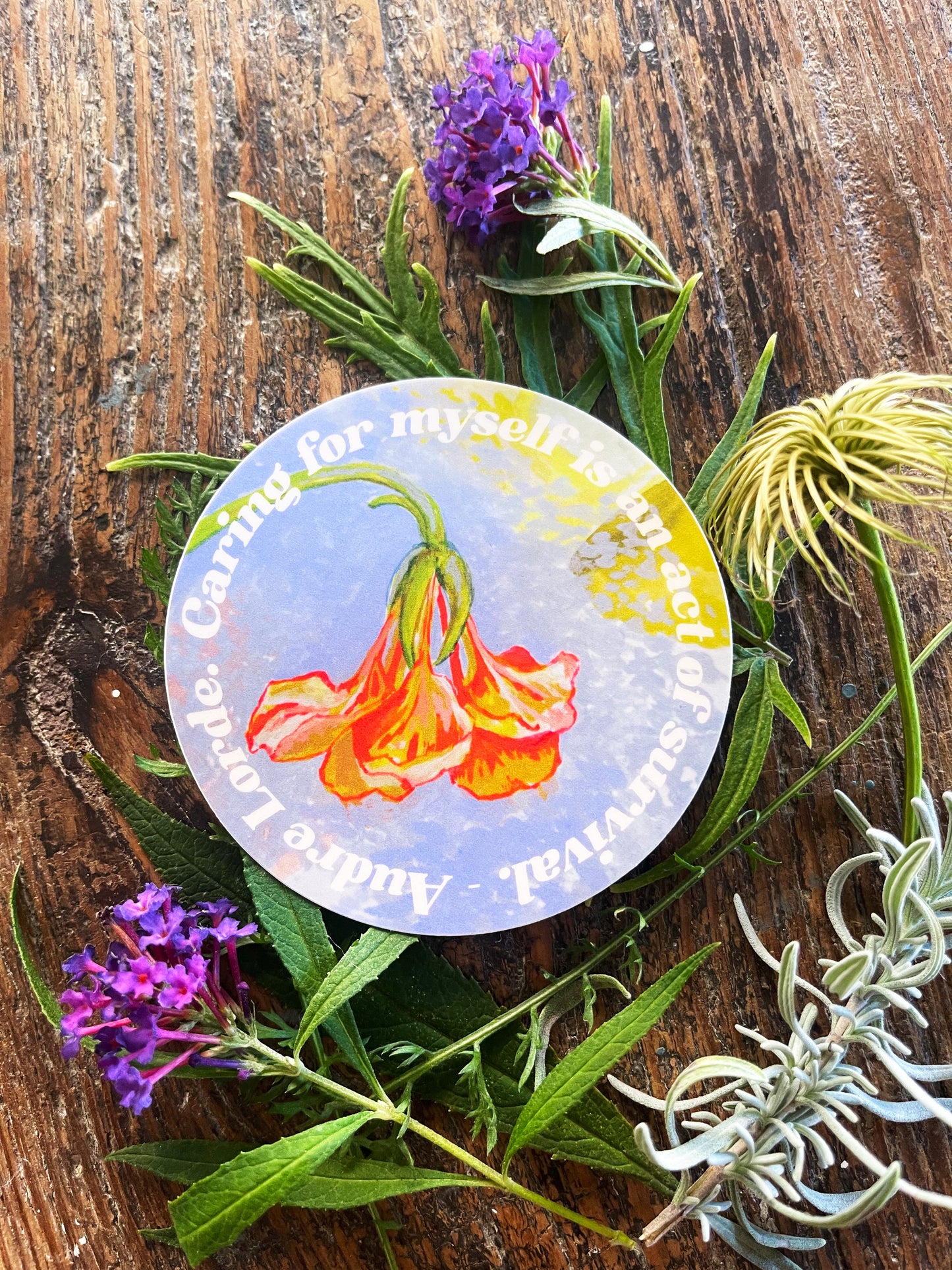 Caring For Myself Is An Act Of Survival, Audre Lorde: Feminist Laptop Sticker