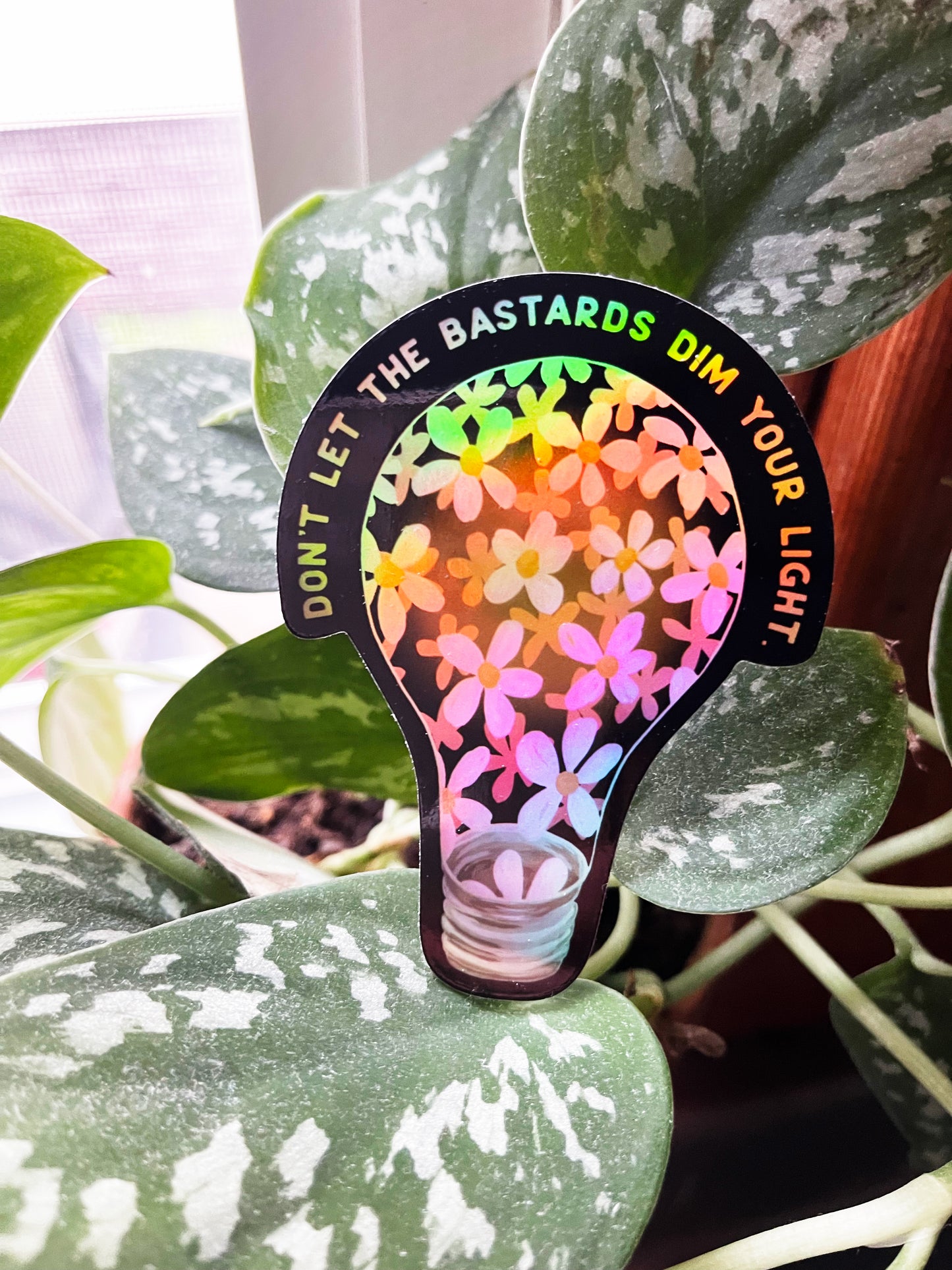 Don't Let The Bastards Dim Your Shine: Self Love Sticker