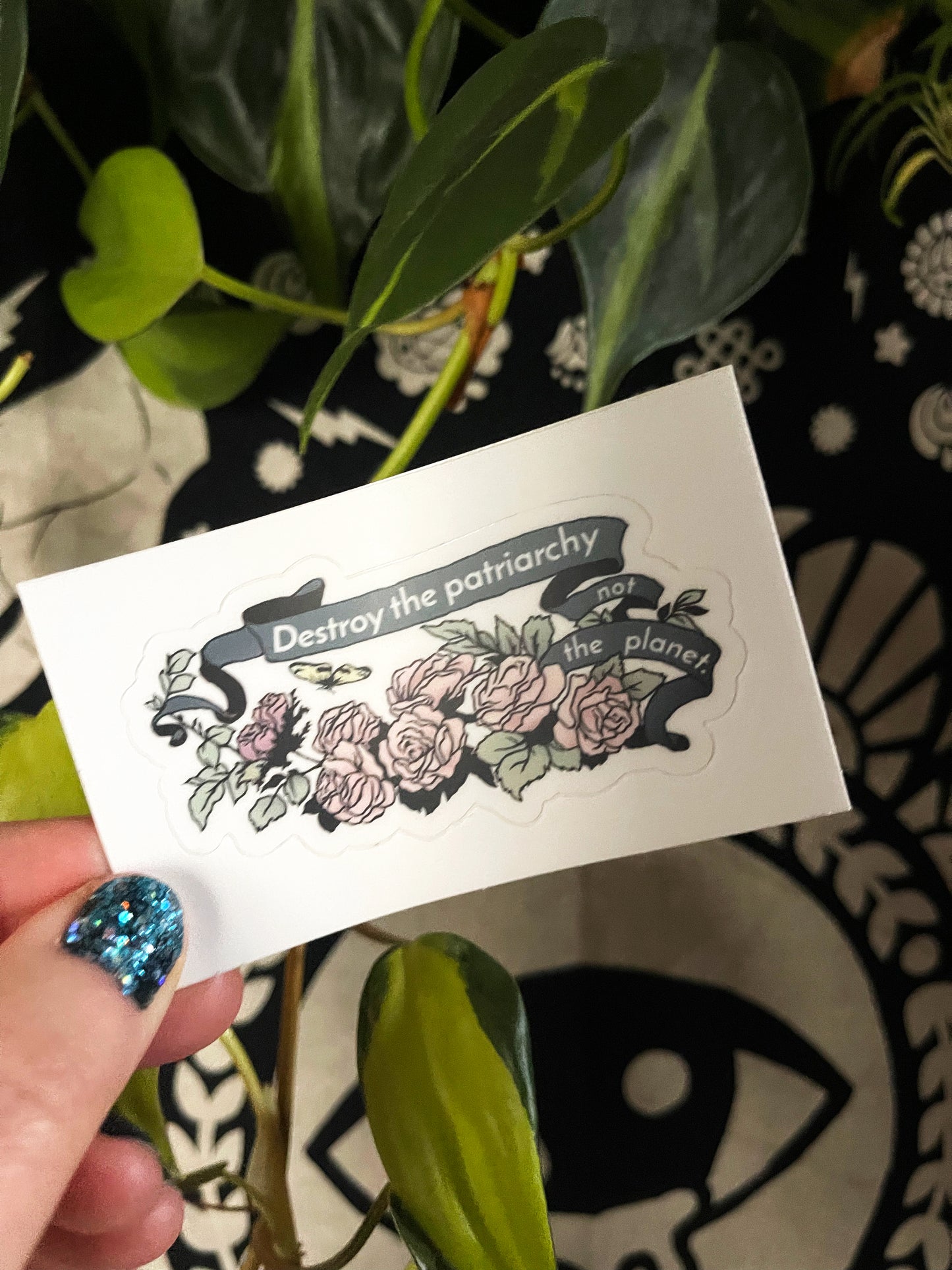 Destroy The Patriarchy Not The Planet: Feminist Sticker