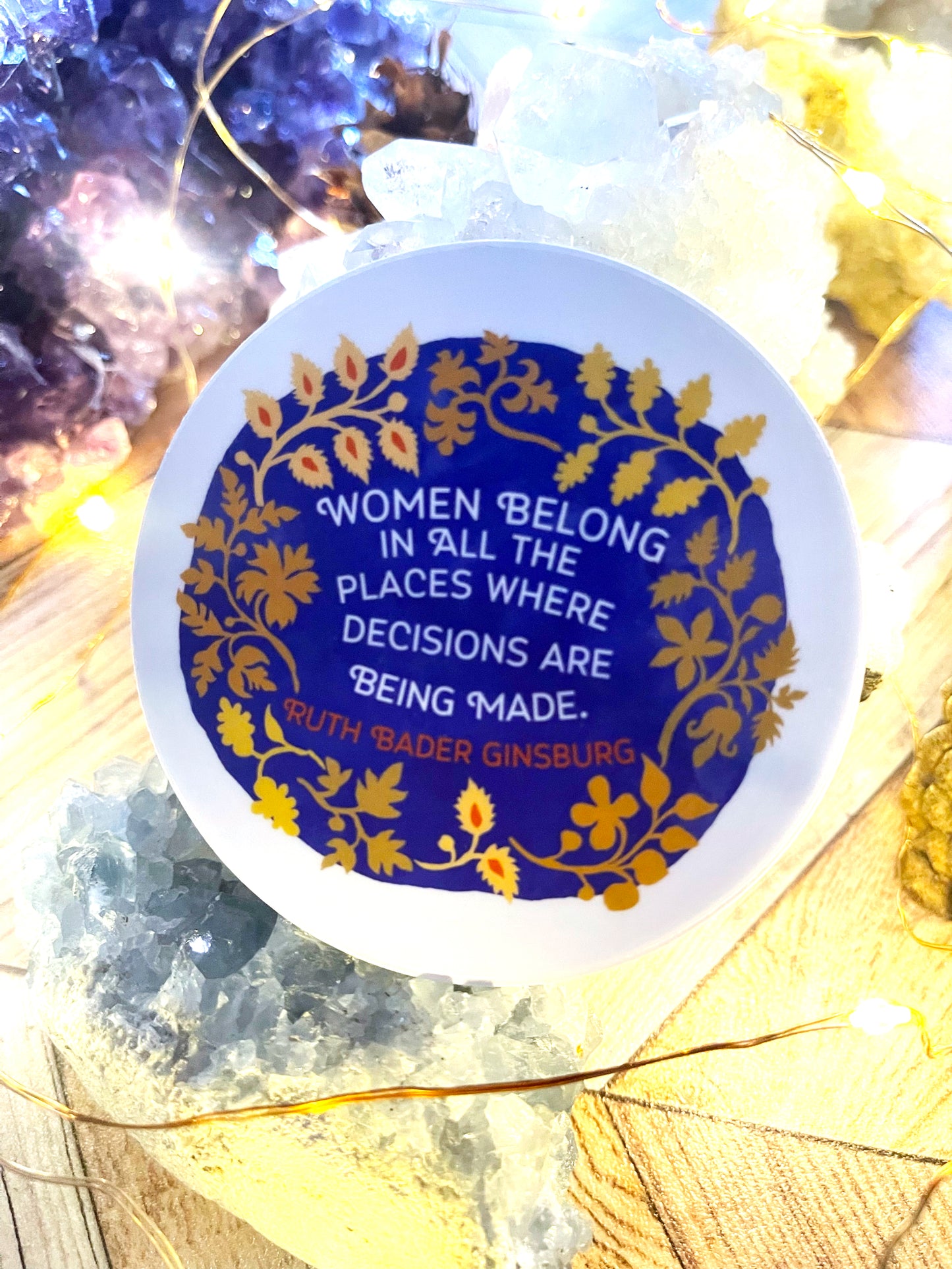 Women Belong In All The Places Where Decisions Are Being Made, Ruth Bader Ginsburg: Feminist Laptop Sticker