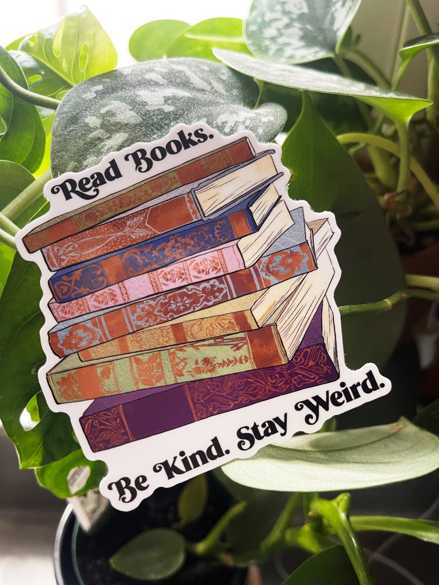 Read Books Be Kind Stay Weird: Book Lover Sticker
